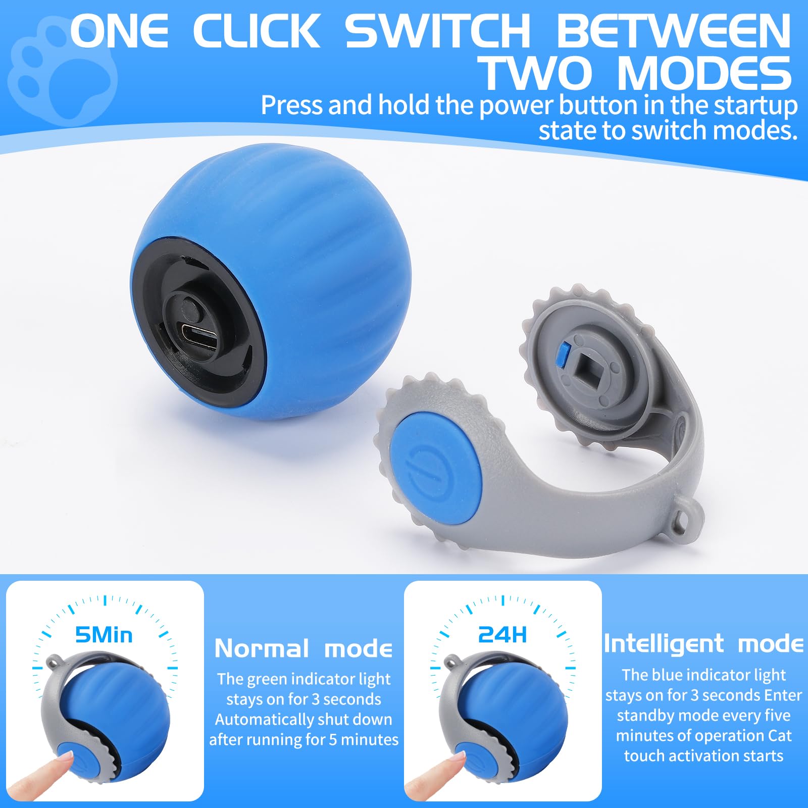 Goldsuccess Speedy 3.0 Tail Speed Moving Tail 2.0 Cat Toy Ball For Bored Adult Cat Interactive Automatic Moving Hunting Toy Ball