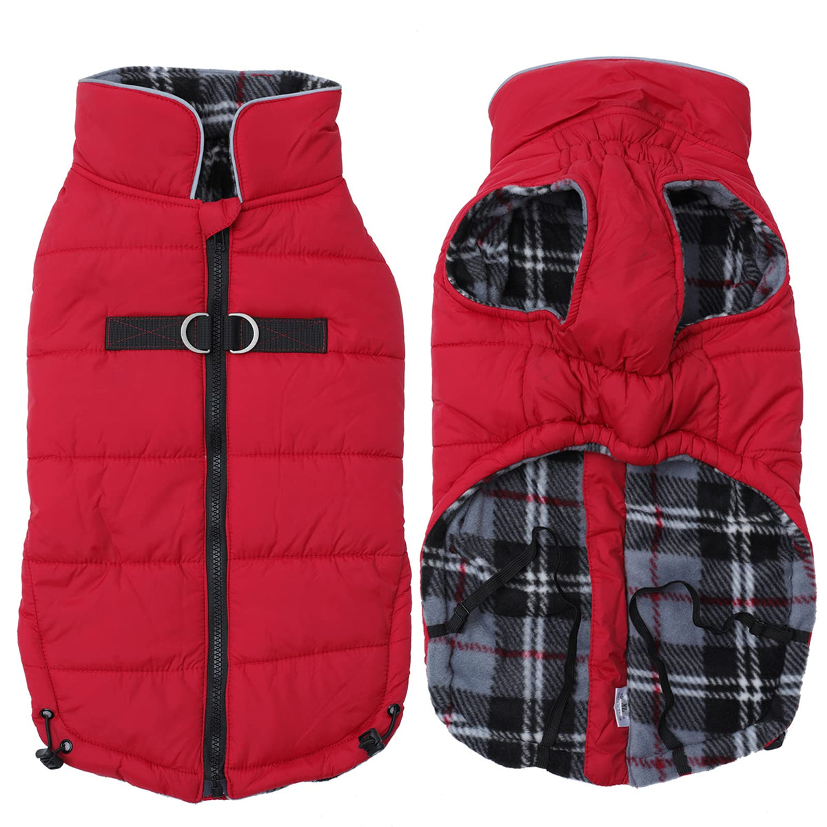 Geyecete Dog Winter Warm Coat Dog Winter Jacket Windproof Snowproof,Pet Outdoor Jacket Dog Jacket For Small Medium Large Dogs-Red-S