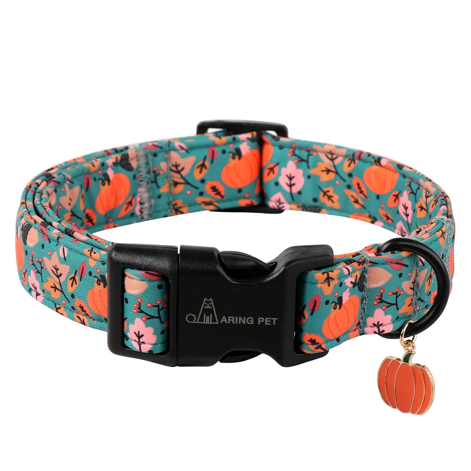 Aring Pet Halloween Dog Collar-Cute Green Pumpkin Dog Collars, Adjustable Fall Printed Pet Collars Puppy Collar With Quick Relea