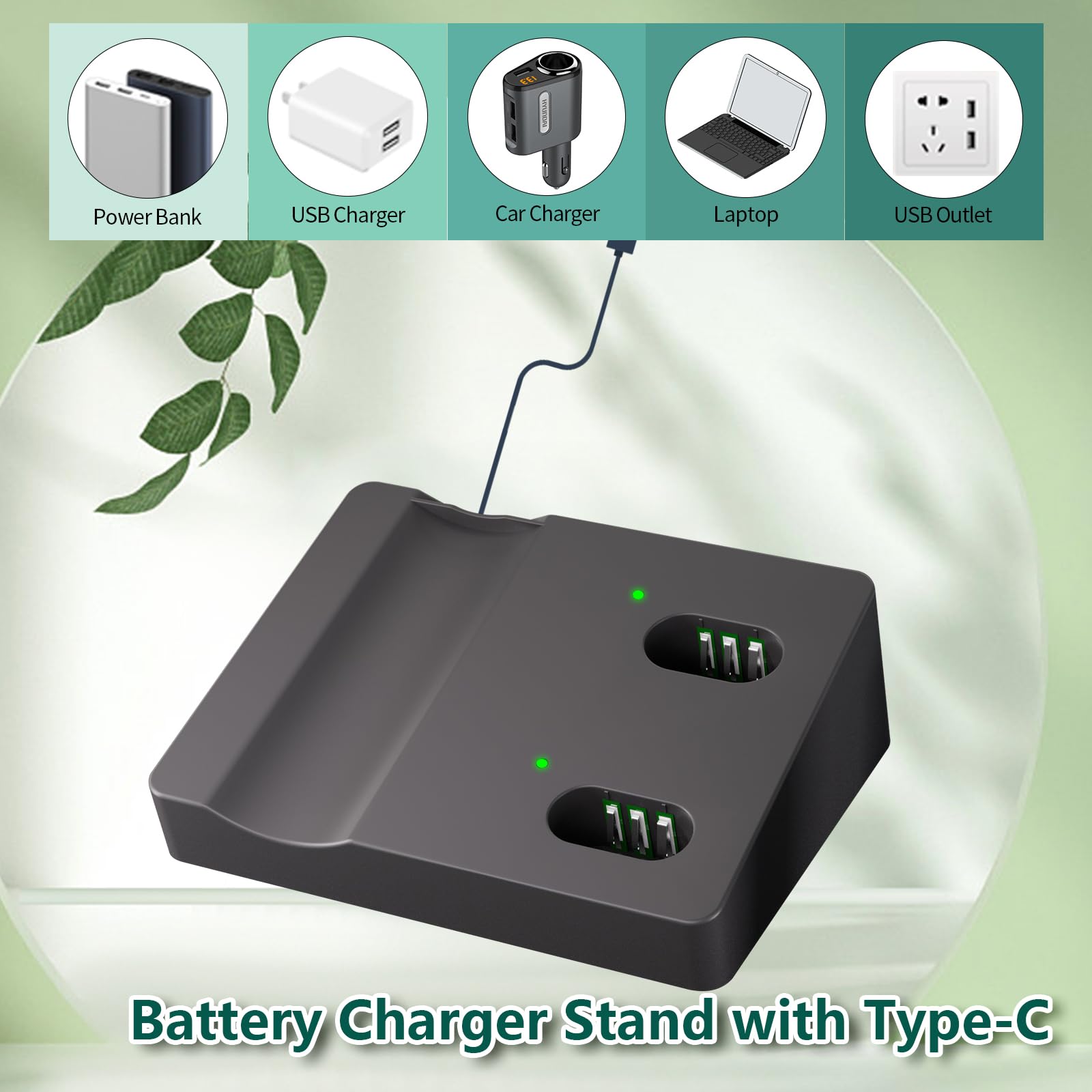 BESTBOMG Battery Charger Stand & 2 Replacement Batteries for Wahl Arco & Arco SE Clippers, 2100 mAh NiMH, Plastic, Compatible