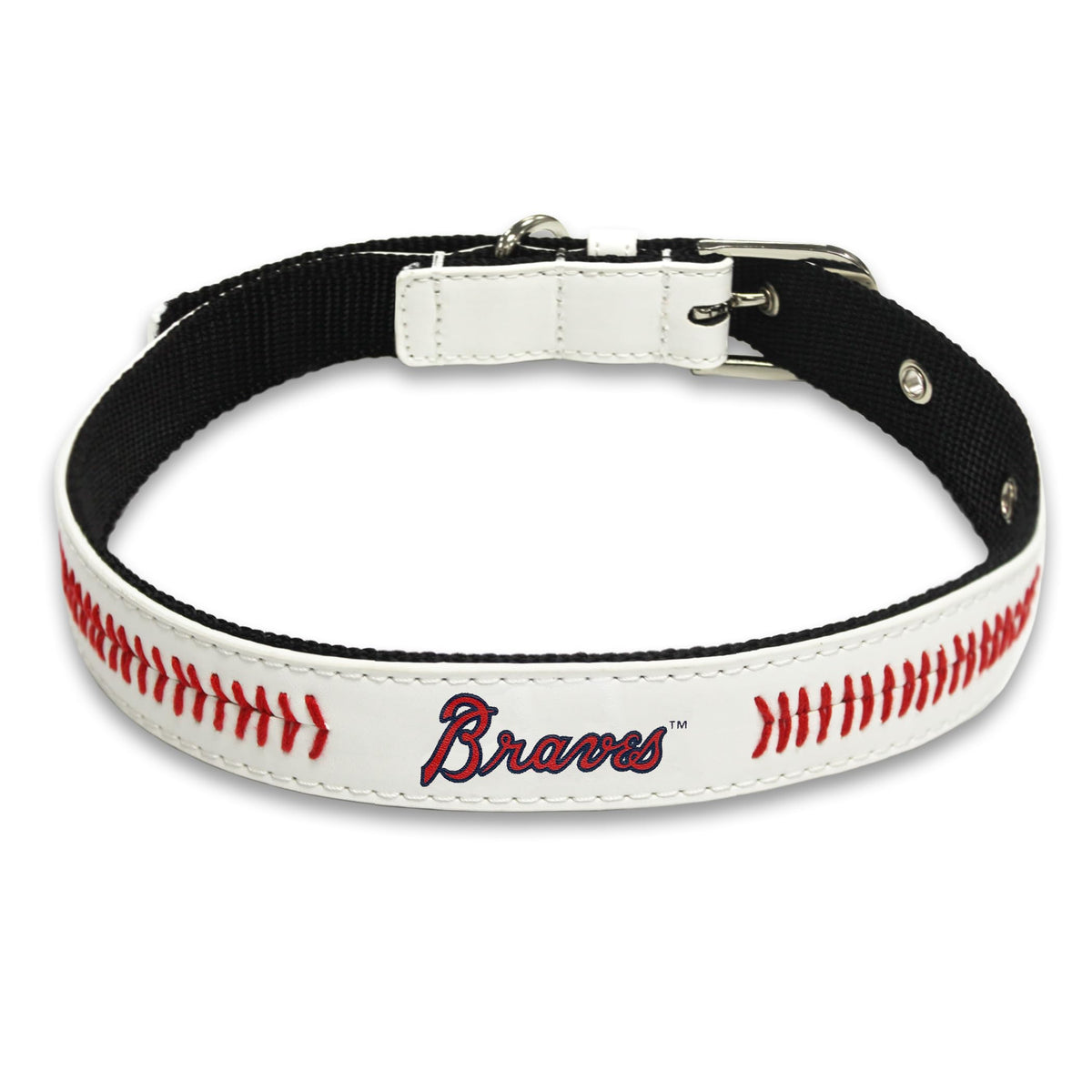 Mlb Dog Collar Atlanta Braves New Signature Pro Pvc-Leather Premium Pet Collars Extra Tough & Durable! Super Stylish! Size: Smal