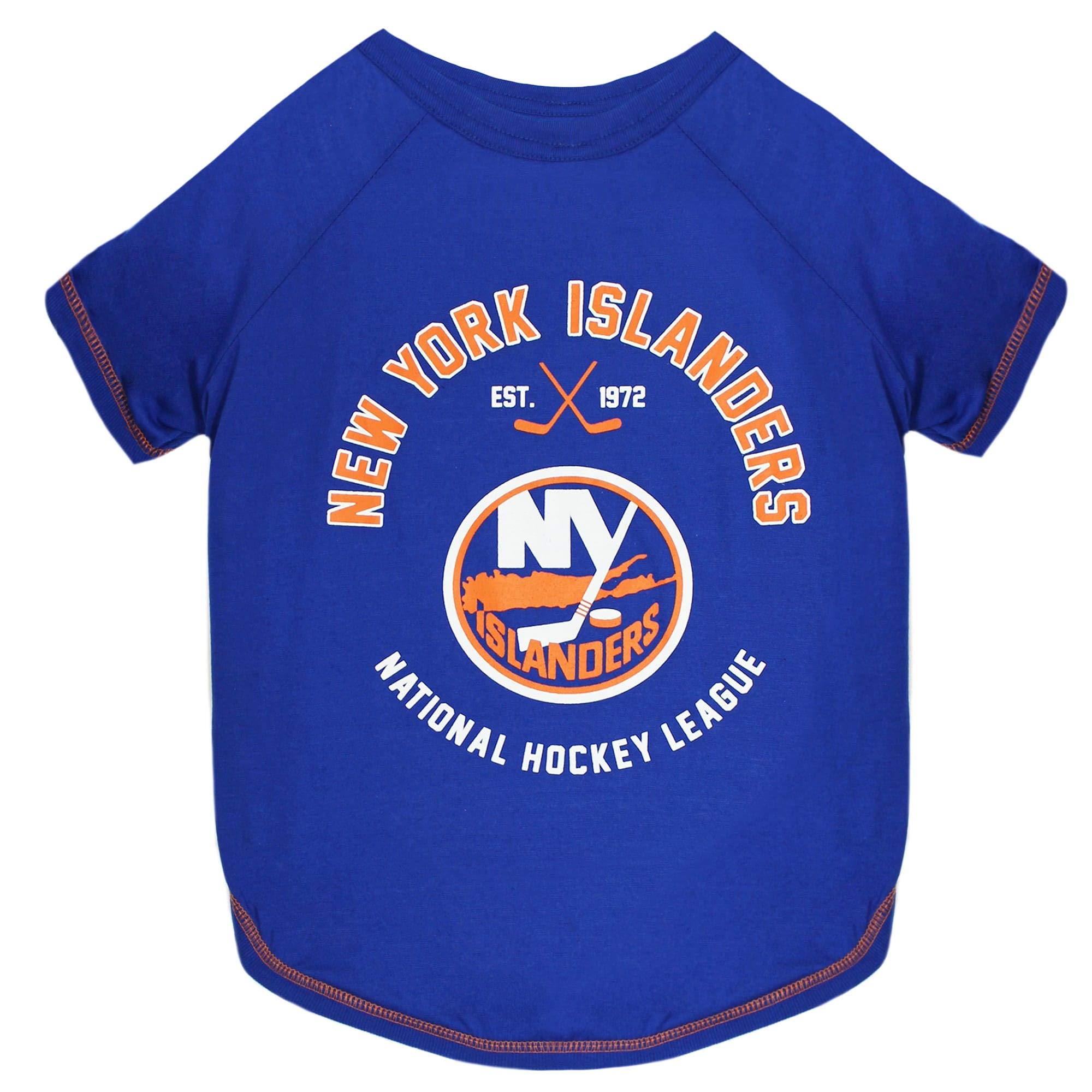 NHL New York Islanders Tee Shirt for Dogs & Cats, Small. - Are You A Hockey Fan? Let Your Pet Be An NHL Fan Too!