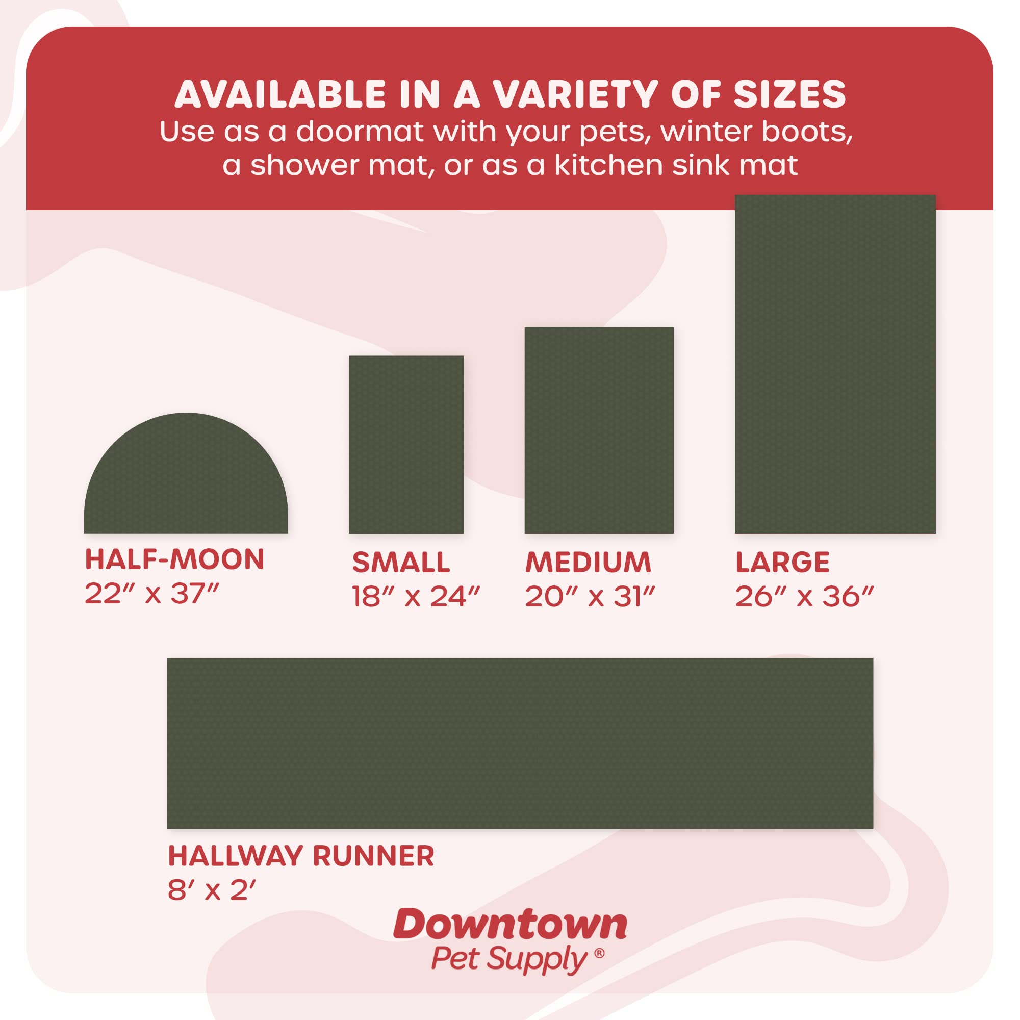 My Doggy Place - Microfiber Door Mat - Soft And Plush Pet Mat For Every Room Of The House - Dirt And Water Absorbent Mat - Washer & Dryer Safe Non-Slip Mat - Chive Runner Rug - 60 X 36 In