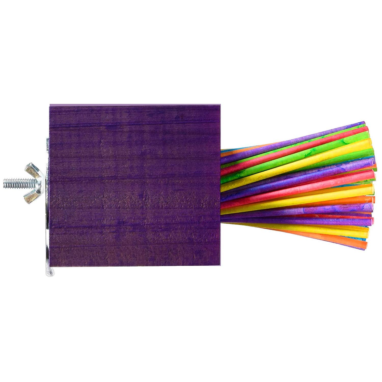 Super Bird Creations Sb438 Paper Party Bird Toy With Colorful Lollipop Sticks, Xl Bird Size, 7.5” X 3.5”