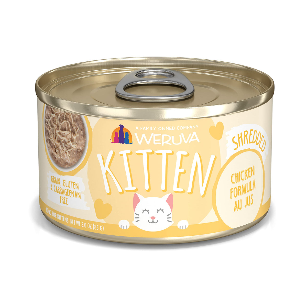 Weruva Kitten, Chicken Formula Au Jus, 3Oz Can (Pack Of 12)