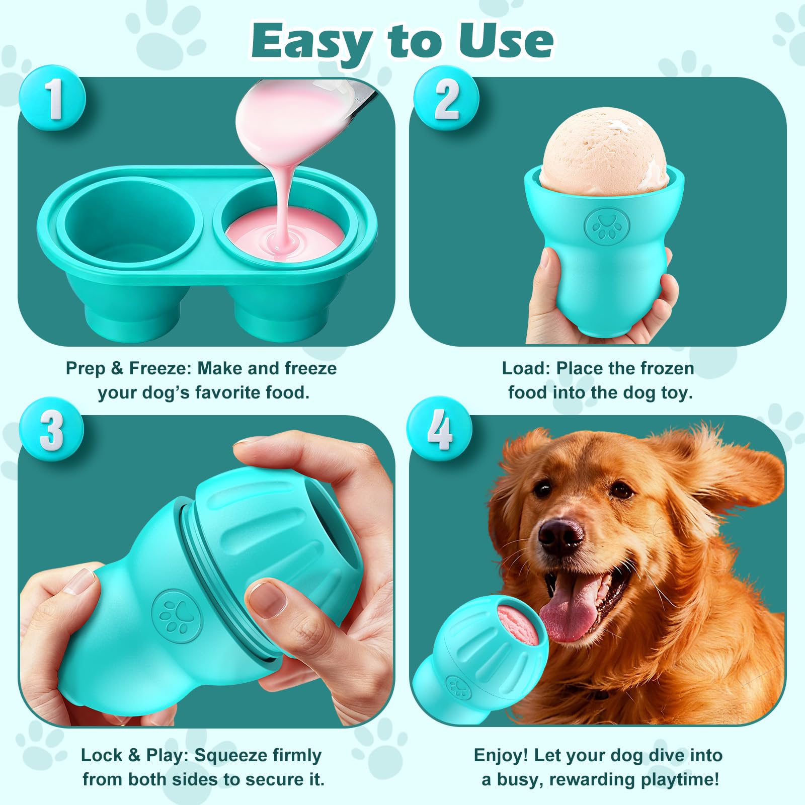 VIWIK Interactive Dog Toys to Keep Them Busy, Frozen Treat Dispensing Dog Puzzle Toy for Small Medium Breeds, Cognitive Dog Enri