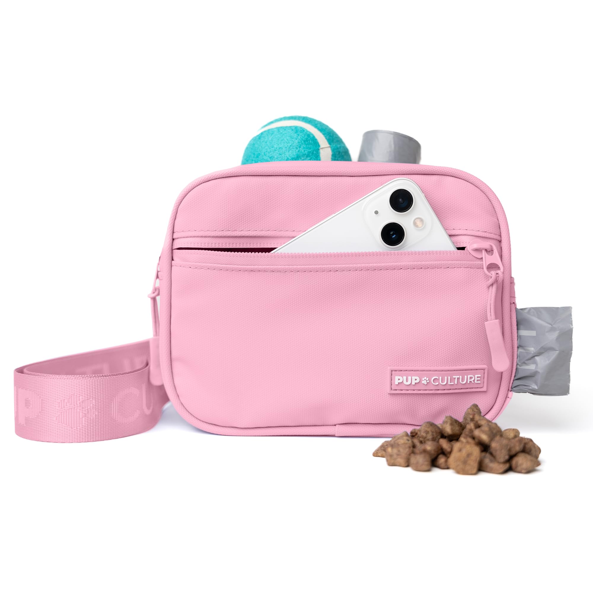 Pup Culture Cross Body Dog Training Treat Pouch | Removable Treat Pouch for Anytime Puppy Training | Built in Poop Bag Dispenser