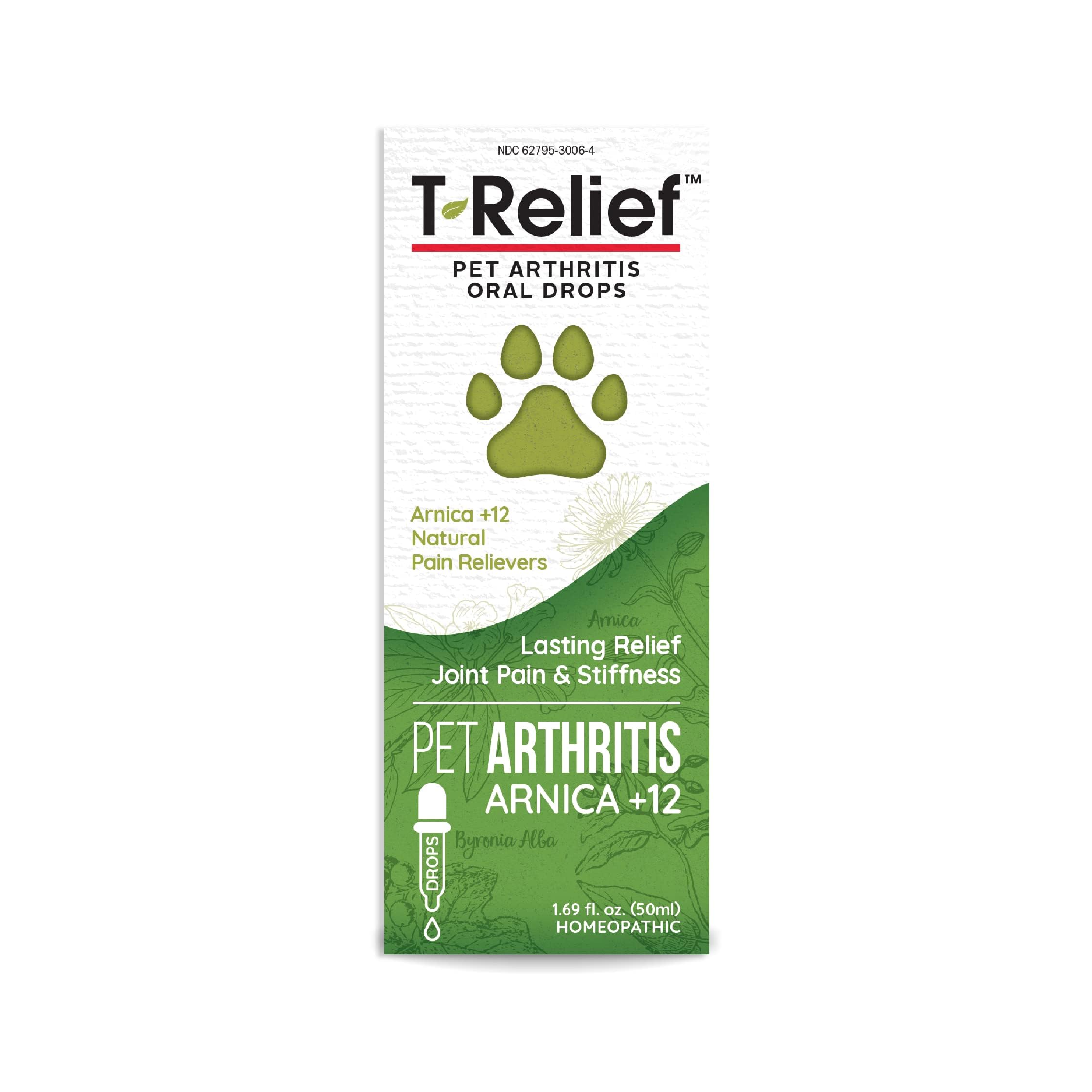 MediNatura T-Relief Pet Arthritis Pain Relief Arnica +12 Powerful Natural Medicines Help Reduce Hip & Joint Pain, Soreness & Sti