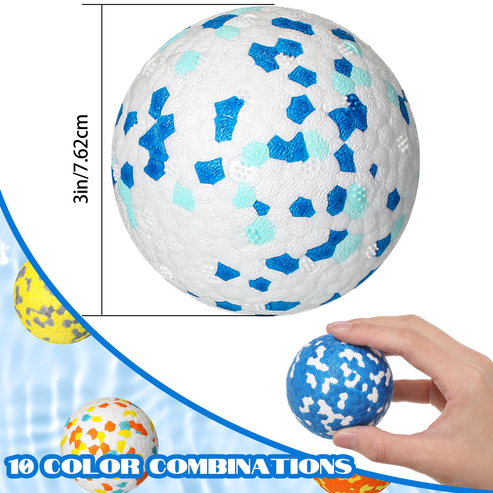 Lenwen 10 Pcs Dog Toy Ball For Aggressive Chewers Interactive Dog Ball For Boredom And Stimulating Bouncy Floating Rubber Toy Fo