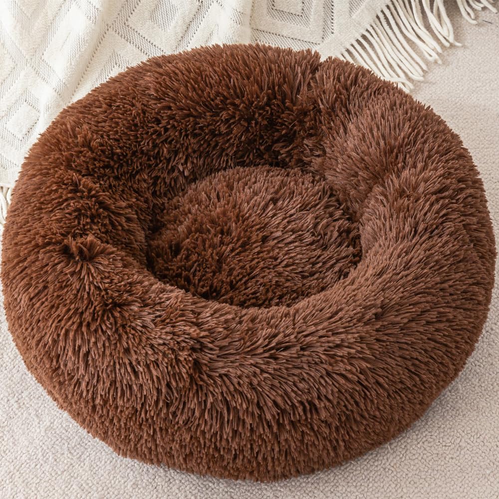 Cat Beds For Indoor Cats Doughnut Dog Bed Kitten Bed Pet Bed Calming Cuter Puppy Bed Small Pet Bed Fluffy Dog Bed Small Round Be