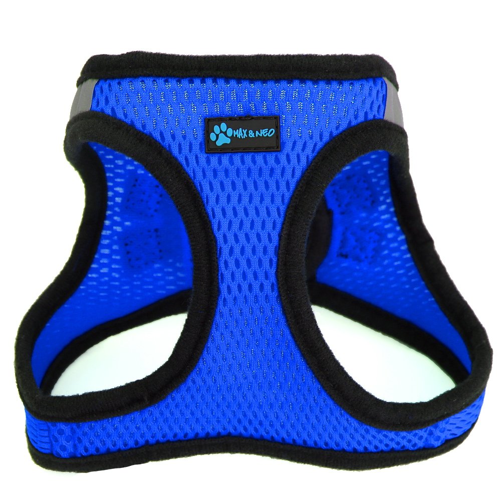 Max And Neo Nanu Small Dog Reflective Dog Harness - We Donate A Harness To A Dog Rescue For Every Harness Sold (Medium, Black)