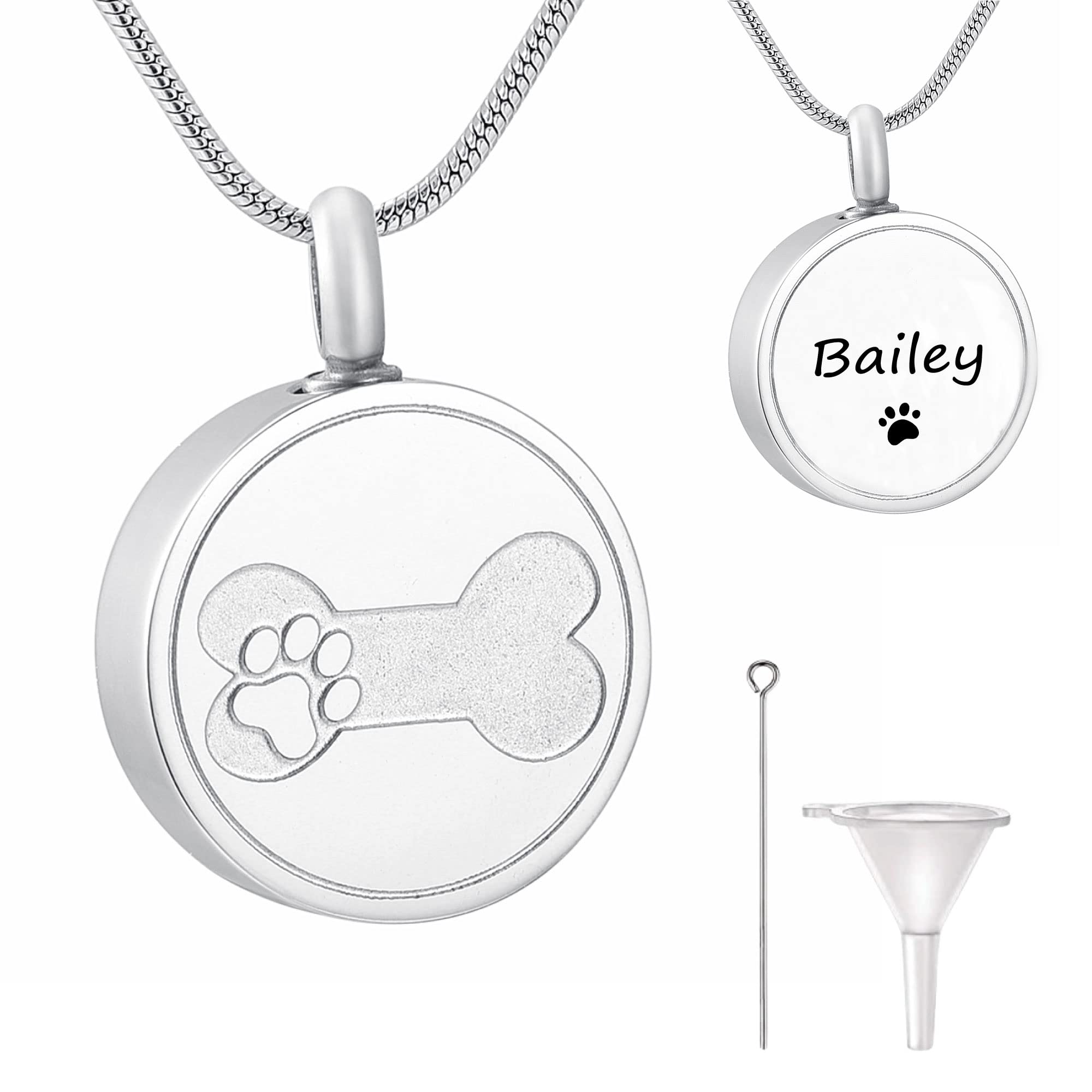 Custom Ashes Necklace Dog Urns For Ashes Personalized Dog Cremation Jewelry Custom Urn Necklace For Pet Memorial - Pet Loss Keep