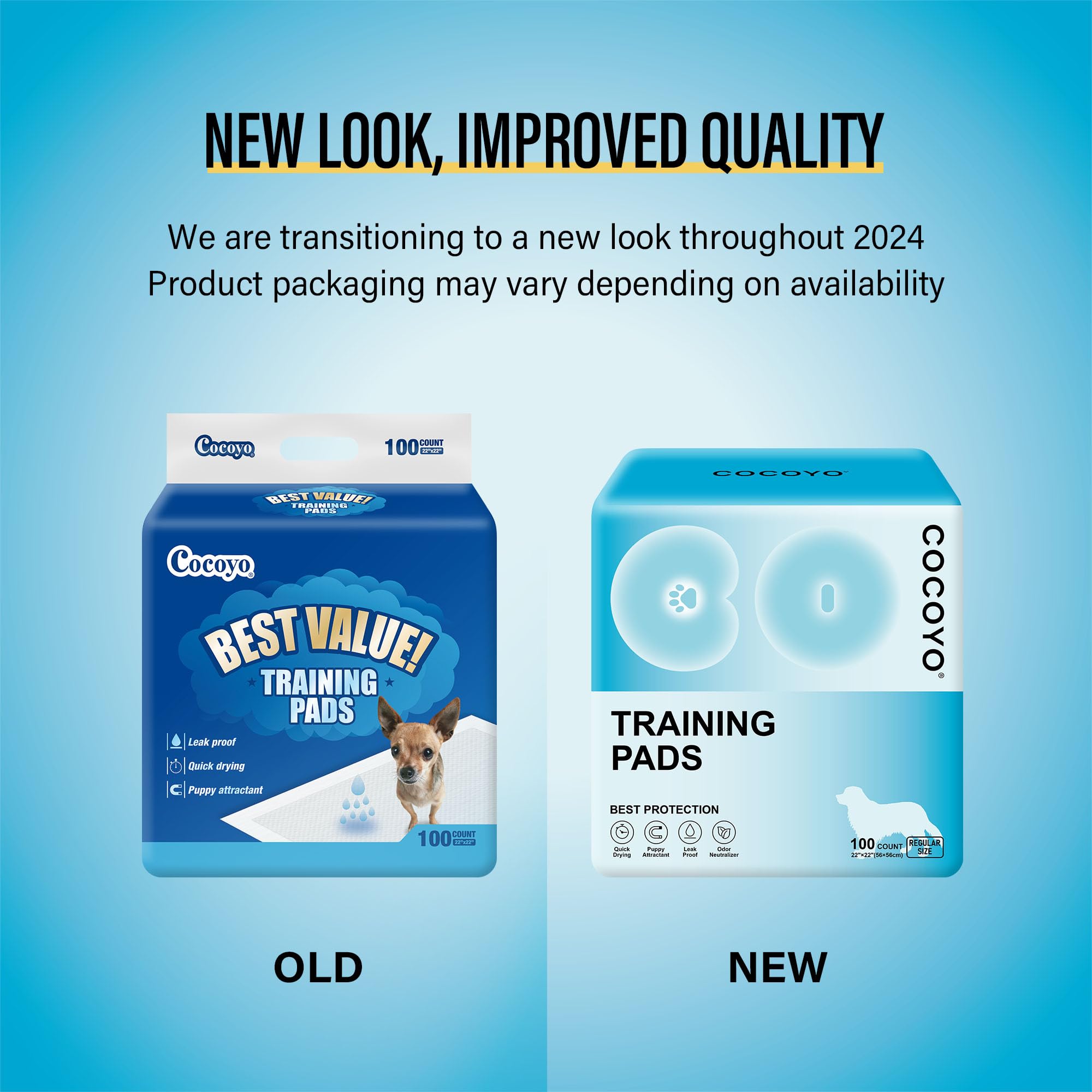 Cocoyo Best Value Training Pads, 22' By 22', 100Count