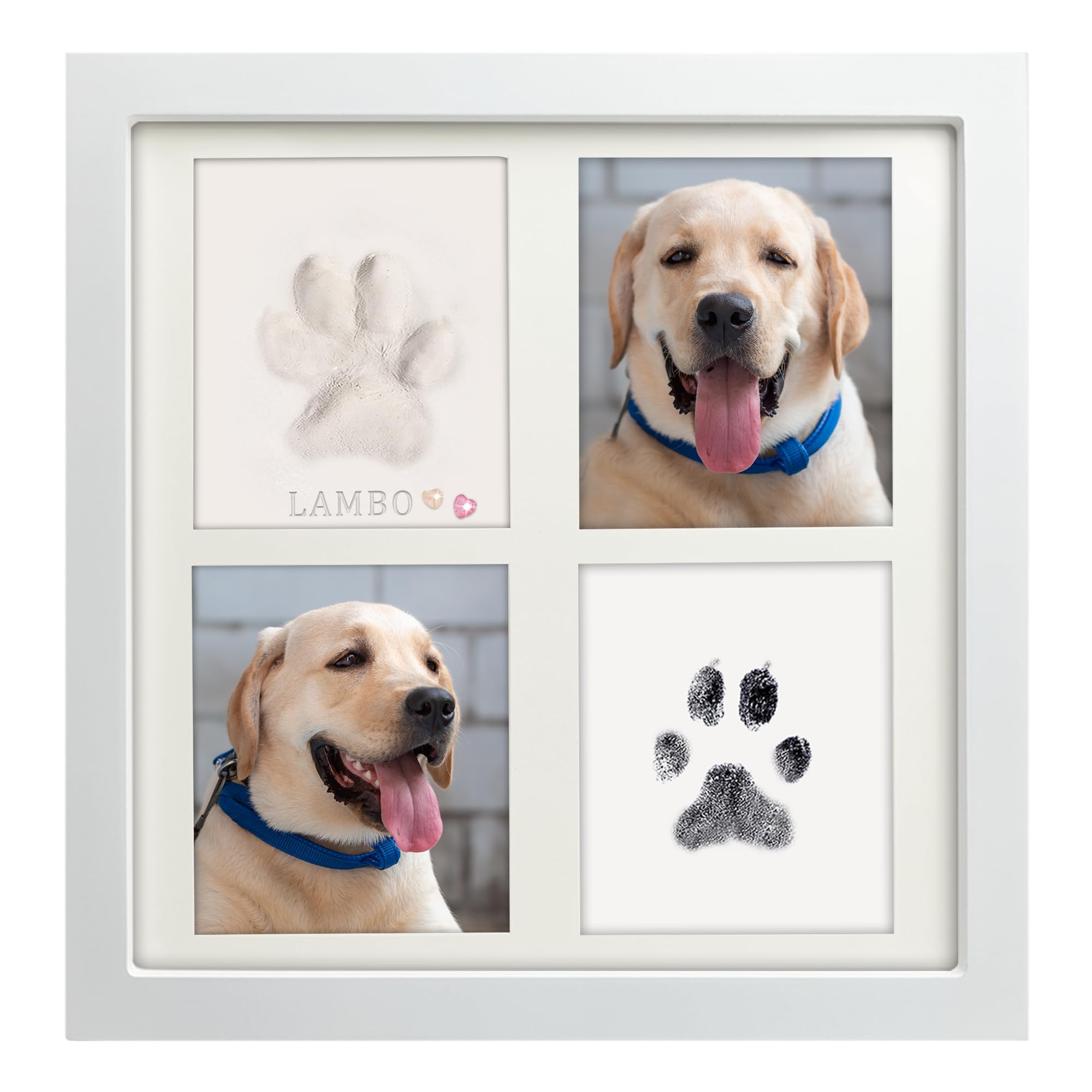 Mypawlets Ink & Clay Paw Print Kit For Dog Cat,Clean-Touch Ink Pad & Soft Clay For Dog Pawprints,Pet Paw Print Impression Kit La