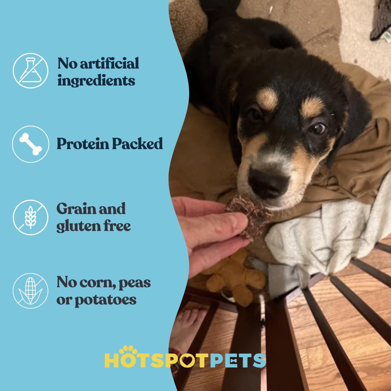 hotspot pets Dehydrated Beef Lung Dog Treats - 2lb Big Bag- All-Natural, One Ingredient - High Protein, Low Fat - Slow Roasted O