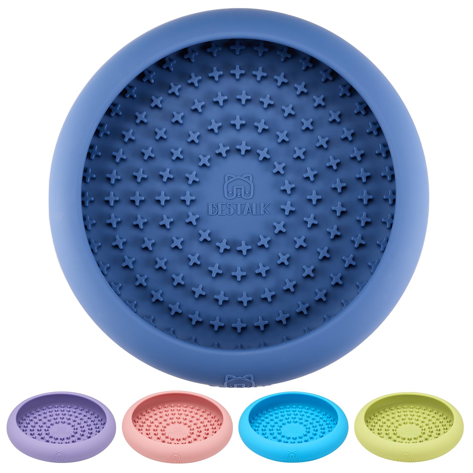 Bestalk Dog Lick Bowl - Anxiety Relief Slow Feeder Lick Mat Treat Dispenser, Non-Slip Enrichment Toy, BPA Free Silicone, Dishwas