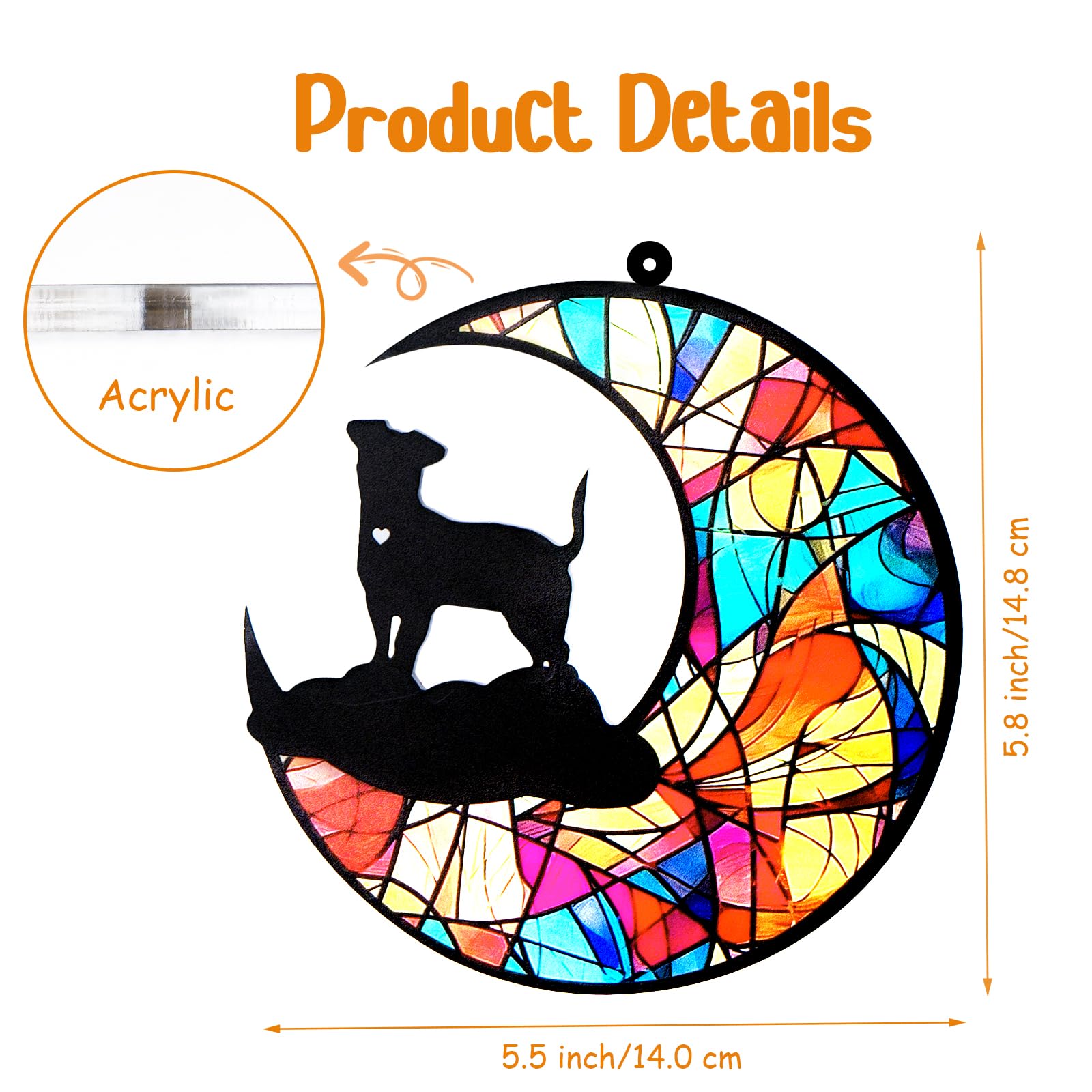 Deerzone Dog Memorial Suncatcher,Dog Memorial Gifts For Loss Of Dog,Loss Of Pet Sympathy Gift Dog Pass Away Gifts With Name Date