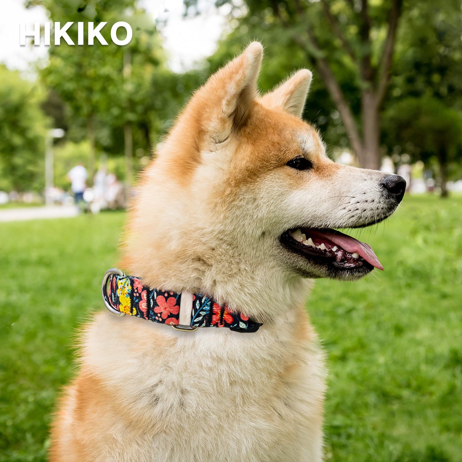 Hikiko Martingale Collar For Dogs Cute Floral Dog Collar For Small Medium Large Dogs Soft Nylon Adjustable Dog Collars (Flower G