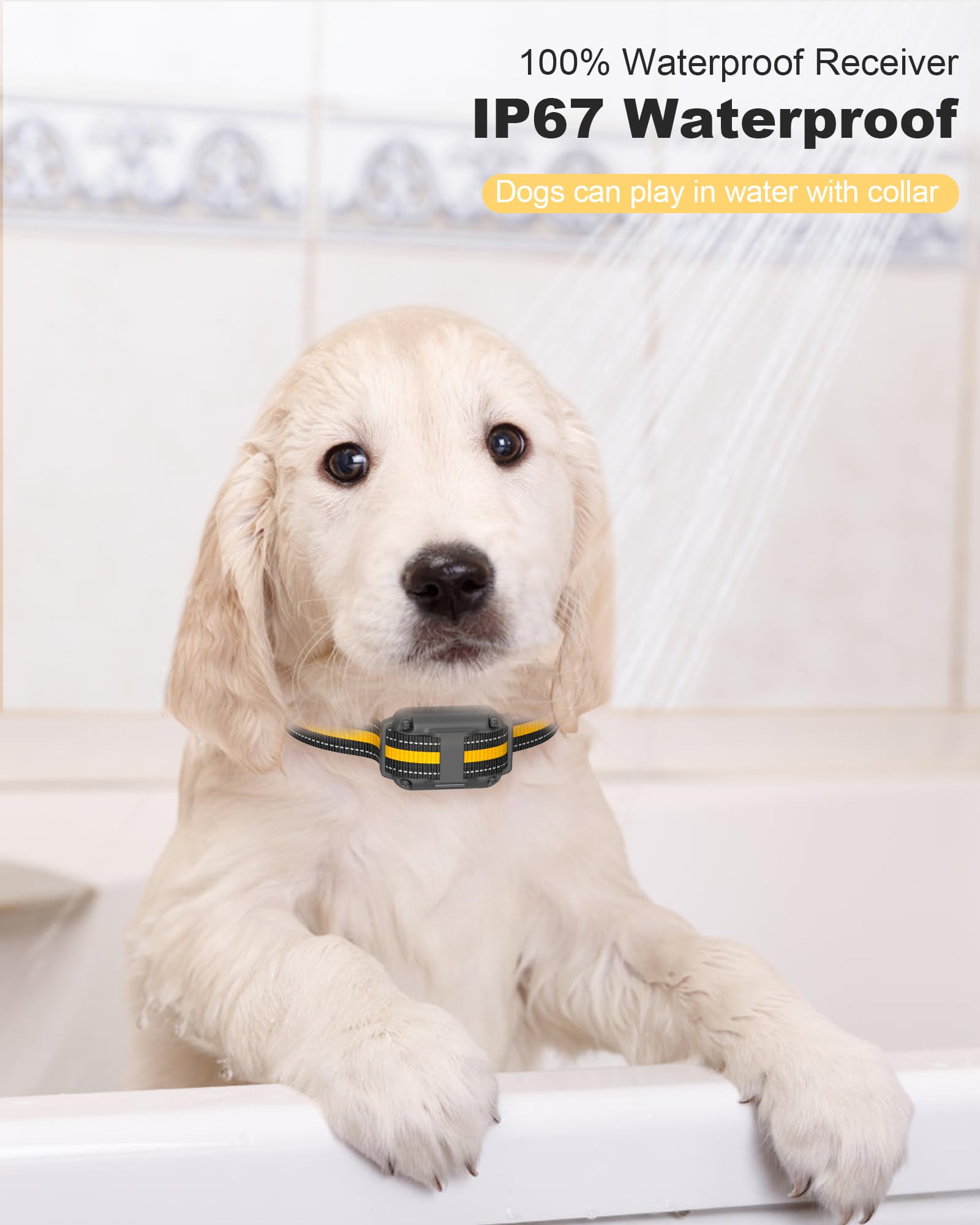 2-Dog Shock Collar with Remote Control (8-120lbs), 3300FT Remote Dog Training Collar, Waterproof Rechargeable E-Collar with 3 Tr