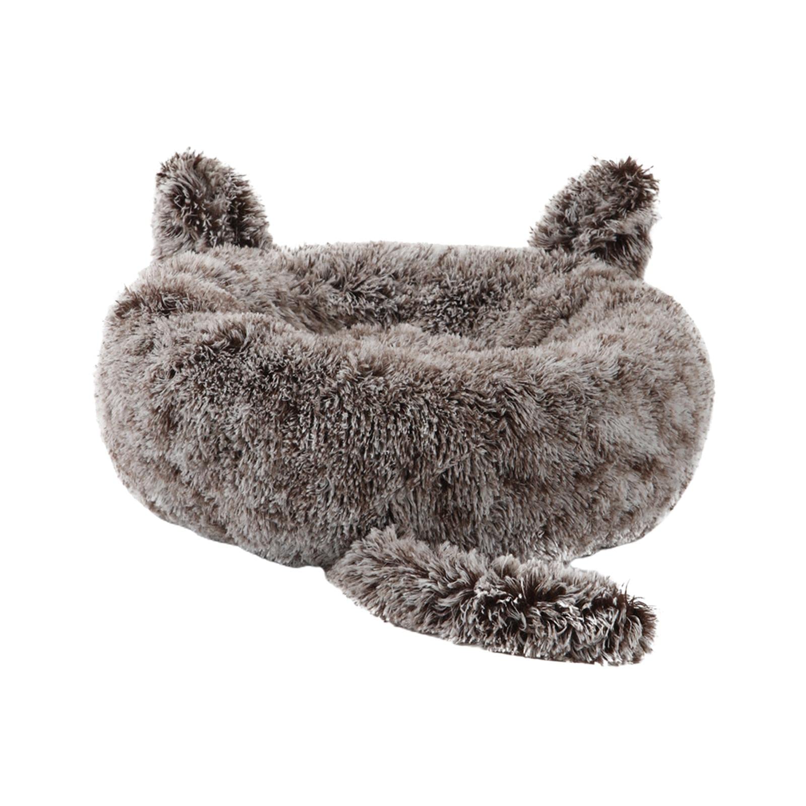 SAZ DEKOR Round Pet Blanket Dog Bed Soft Cats Warm House for Kitty Small Medium Dog Gradient Coffee 70cm|Ribbon Skirt for Small 