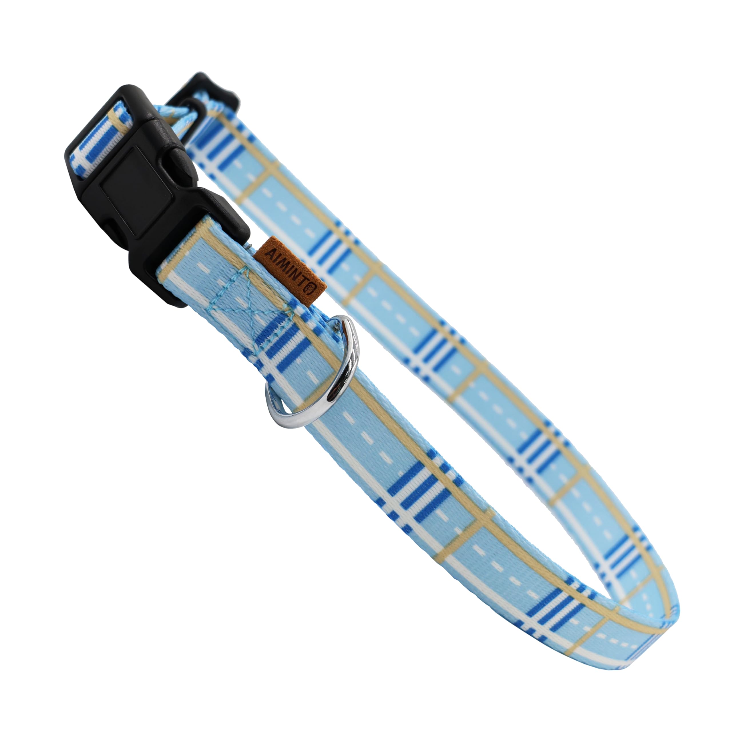 Aiminto Dog Collar, Cute Stripe Pattern, Soft And Adjustable Collar With Quick Release Buckle (Xs (Neck 9-13'', Width 3/8''), St