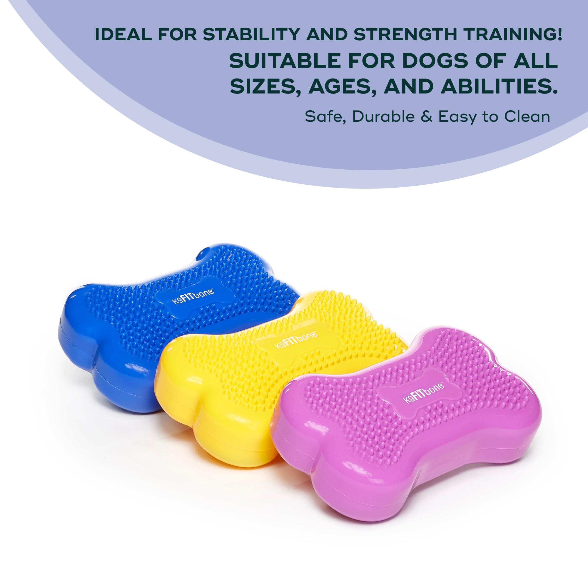 Fitpaws?K9Fitbone?- Mini, Razzleberry (Set Of 2) | Dog Balance Training Platform & Exercise Equipment | Workout Tool For Strength, Core & Stability