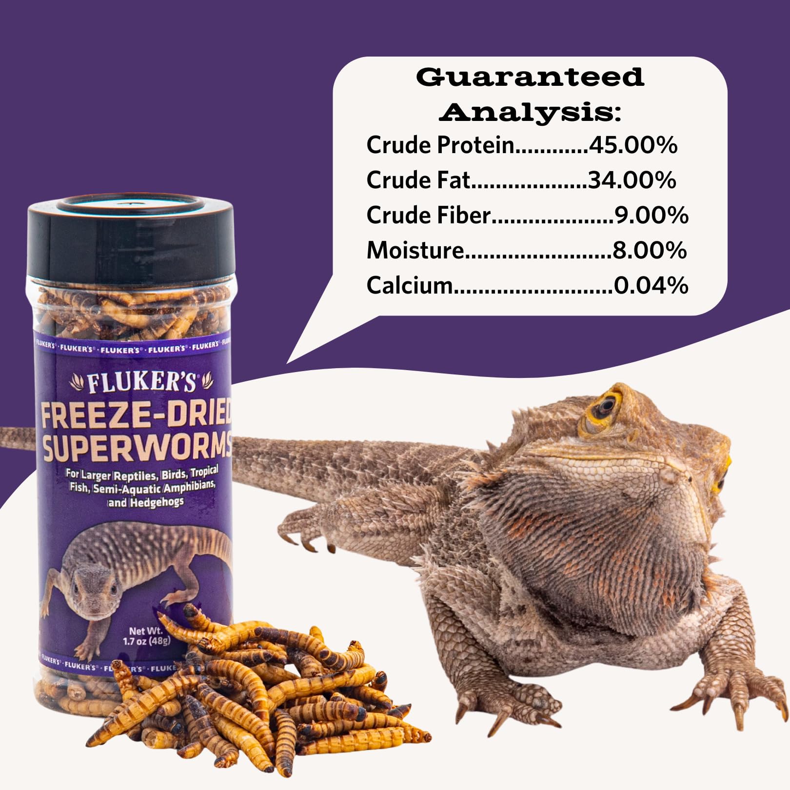 Flukers Freeze Dried Superworms for Reptiles