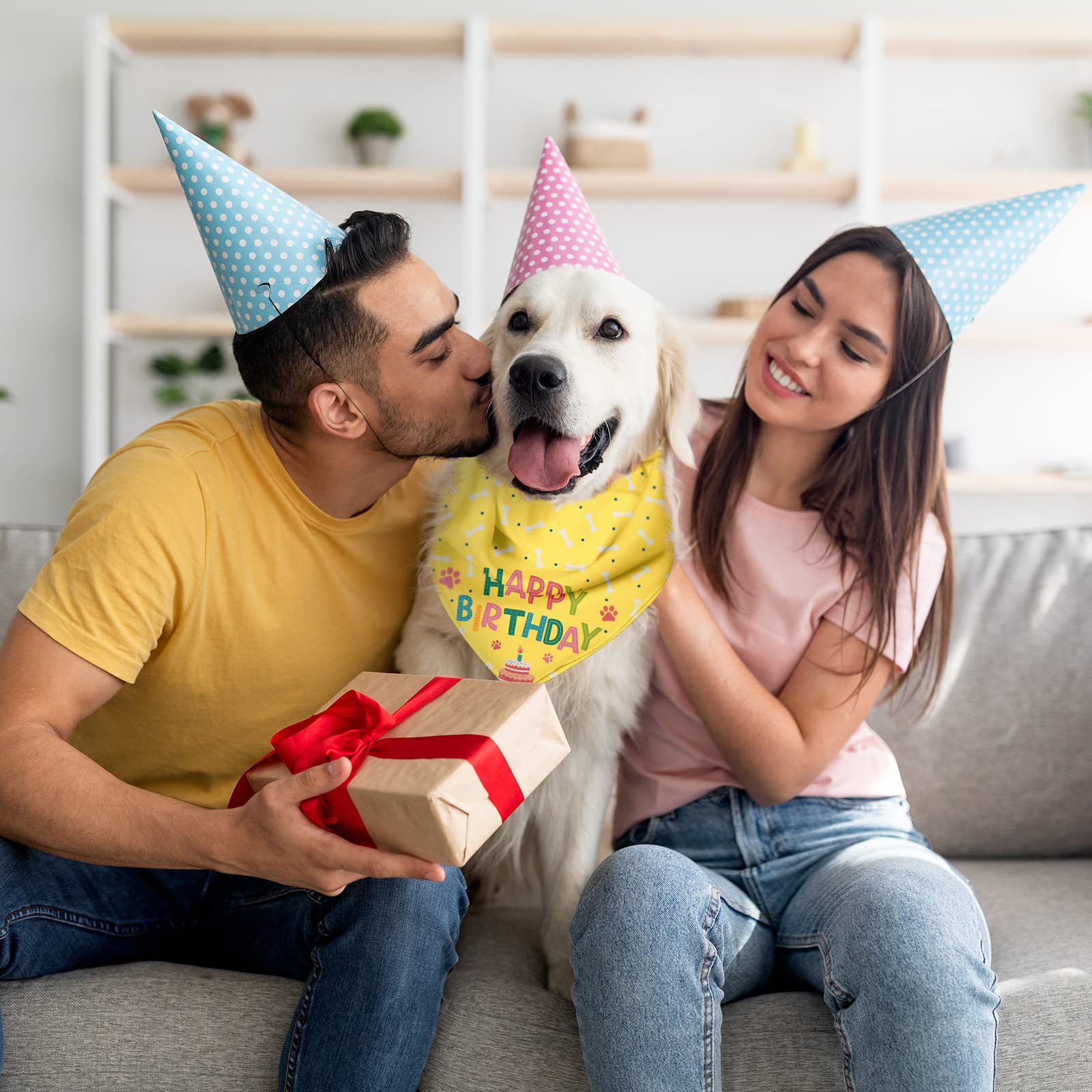 9 Pieces Dog Bandanas Scarf For Happy Halloween Birthday Party Supplies - Washable Triangle Kerchief Bibs For Cats And Pets - Co