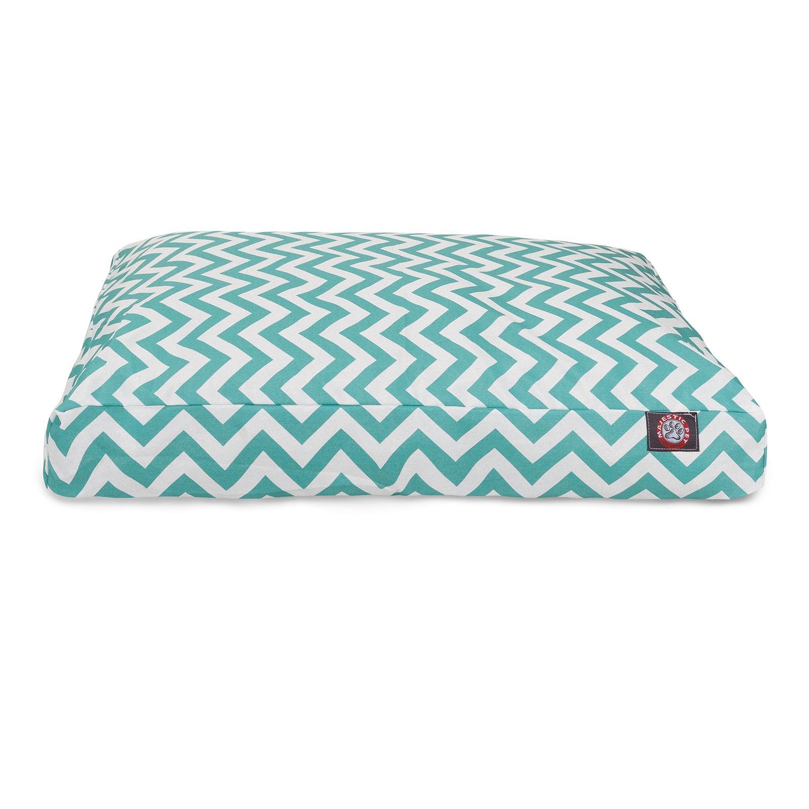 Gray Chevron Medium Rectangle Indoor Outdoor Pet Dog Bed With Removable Washable Cover By Majestic Pet Products
