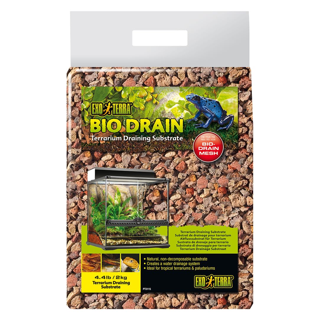 Exo Terra Biodrain Terrarium Substrate For Aquarium, 4.4-Pound