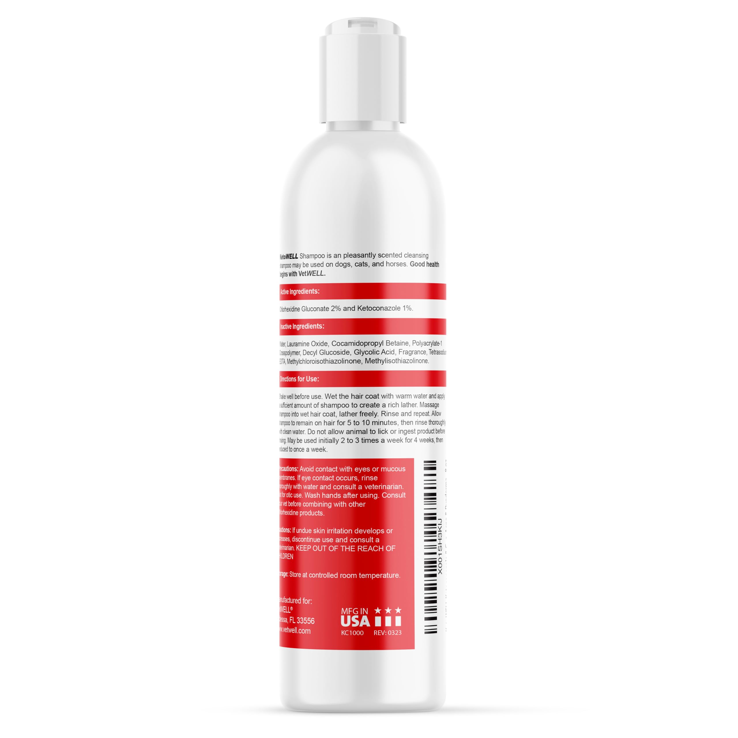Ketowell Topical Shampoo For Dogs & Cats - 8 Oz