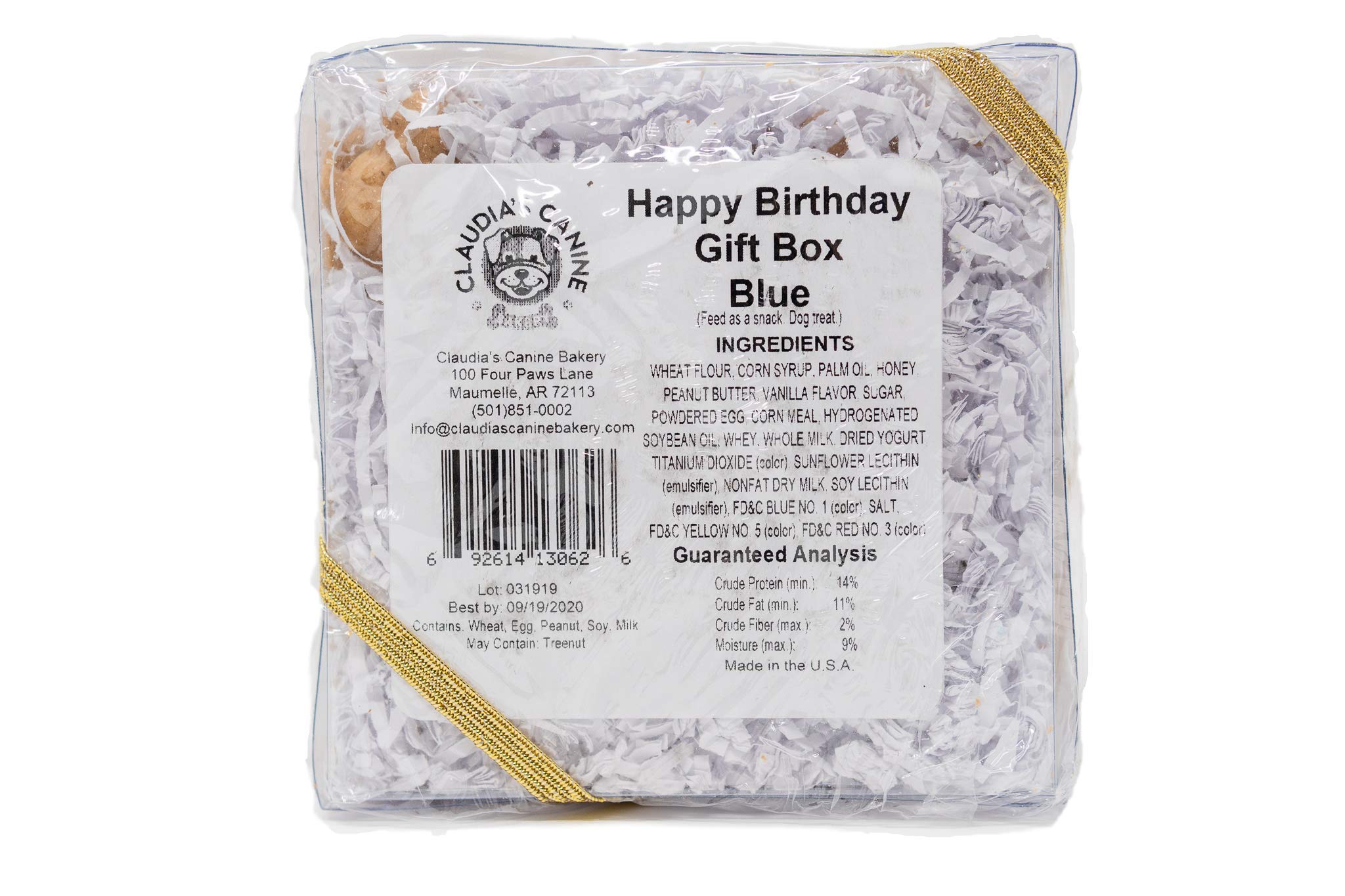 Claudias Canine Bakery - Blue Buddies Signature Gift Box of Gourmet Dog Cookies