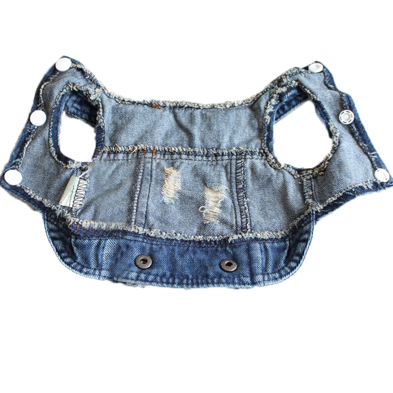 Doggyzstyle Pet Vests Dog Denim Jacket Hoodies Puppy Jacket For Small Medium Dogs (Xs, Blue)