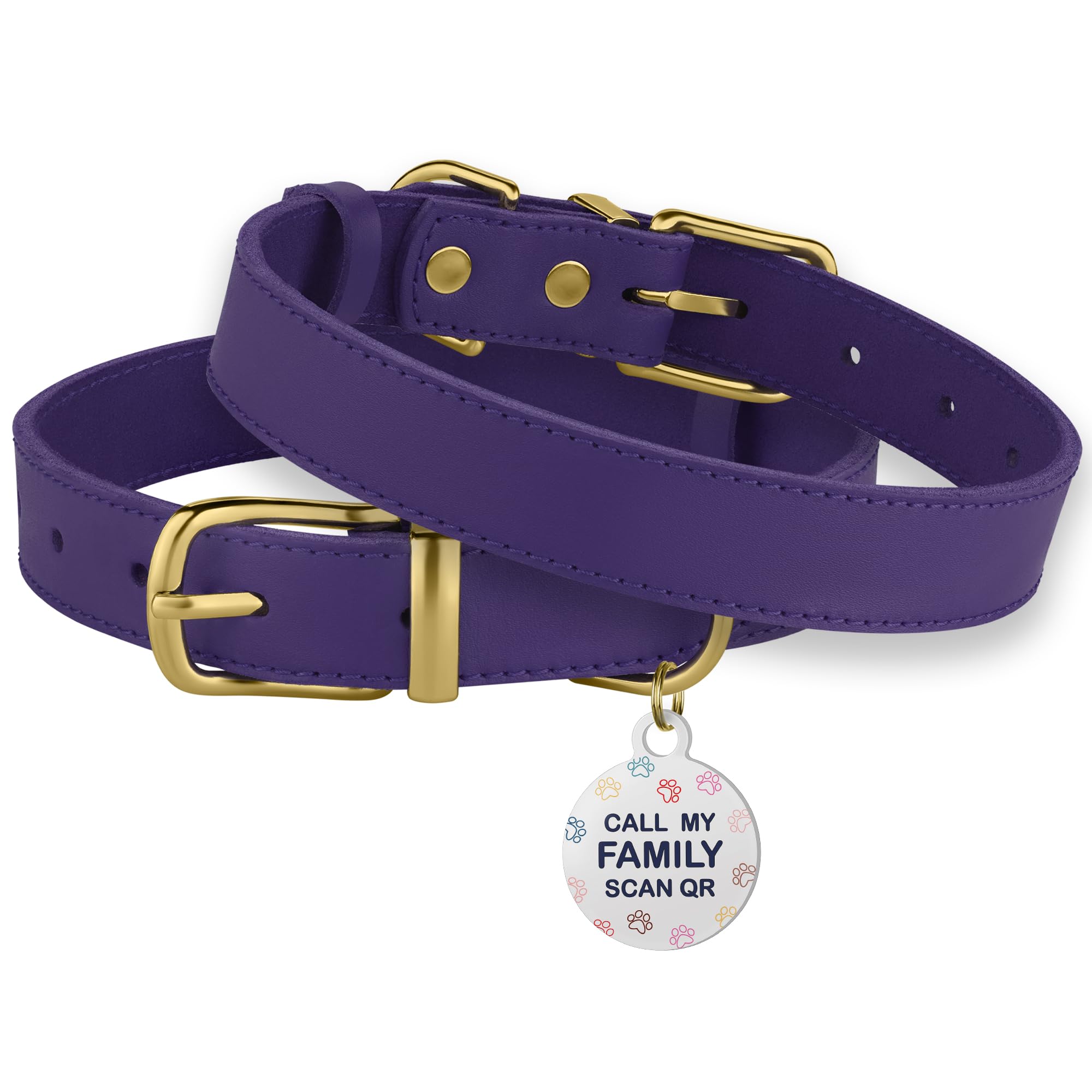 Bronzedog Leather Dog Collar With Metal Buckle Durable Basic Pet Collars For Small Medium Large Dogs (13-16 Inch (Pack Of 1), Pu