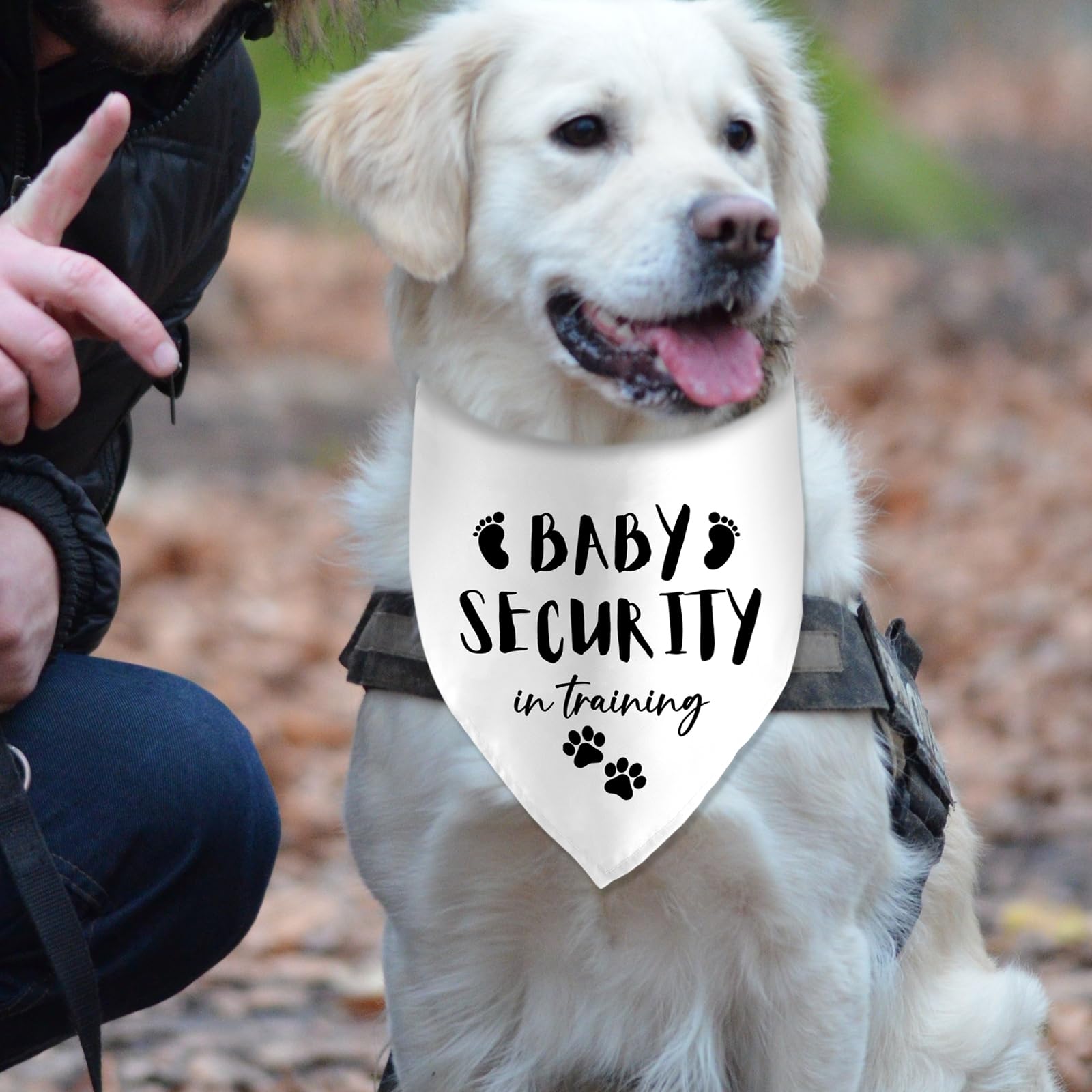 Baby Security In Training Printed Dog Bandana Pet Scarf Dog Pregnancy Announcement Bandana Pregnancy Dog Bandana For Dogs Pet Ac