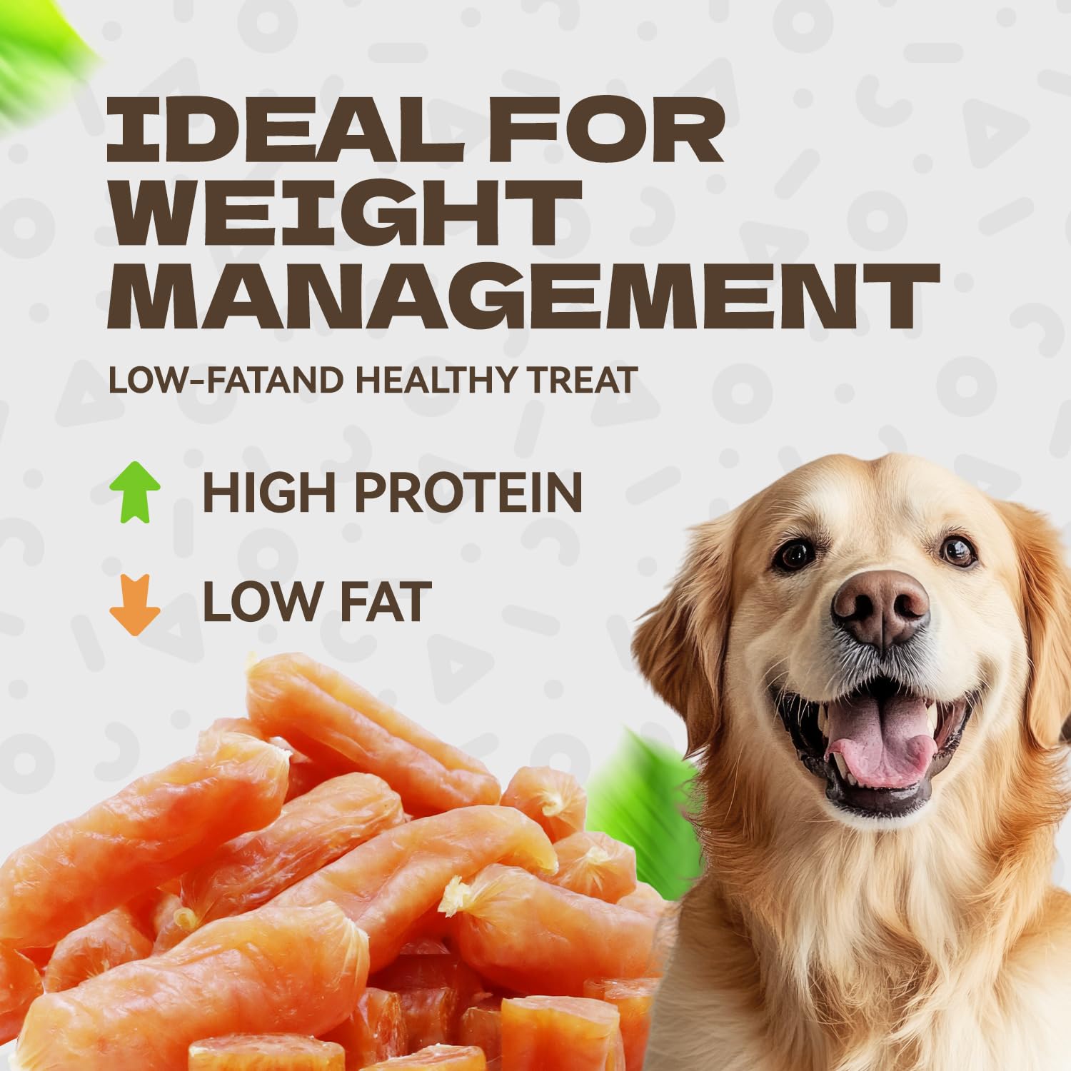 KUADELRO Chicken Sausage Dog Treats, High Protein Chicken Jerky Training Treats Skiny Coat Soft Dog Chews Pet Snacks for Senior