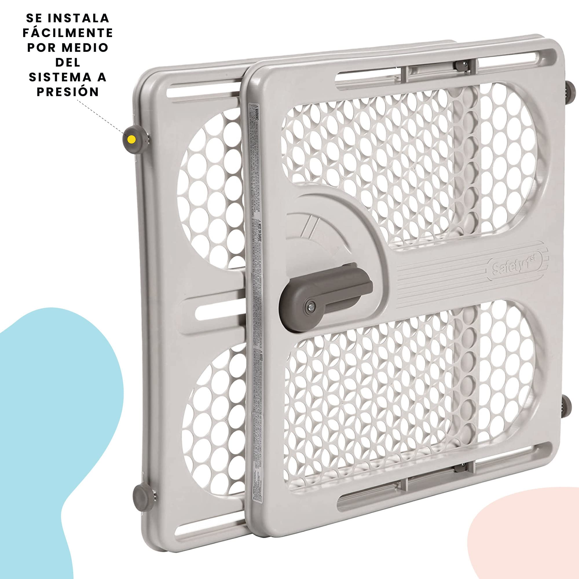 Safety 1St Pressure Mount Easy Fit Security Gate, Fits Spaces Between 28' And 40' Taupe
