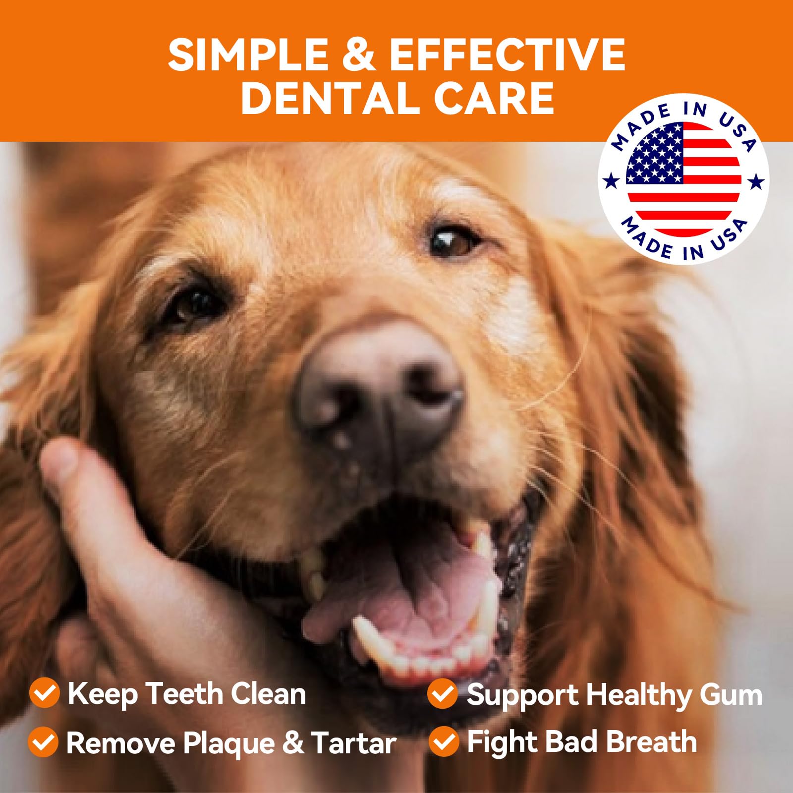 PUAINTA Dog Dental Powder, Dog Teeth Cleaning Powder for Teeth Cleaning Breath Freshener, Dental Care Plaque Off Tartar Remover