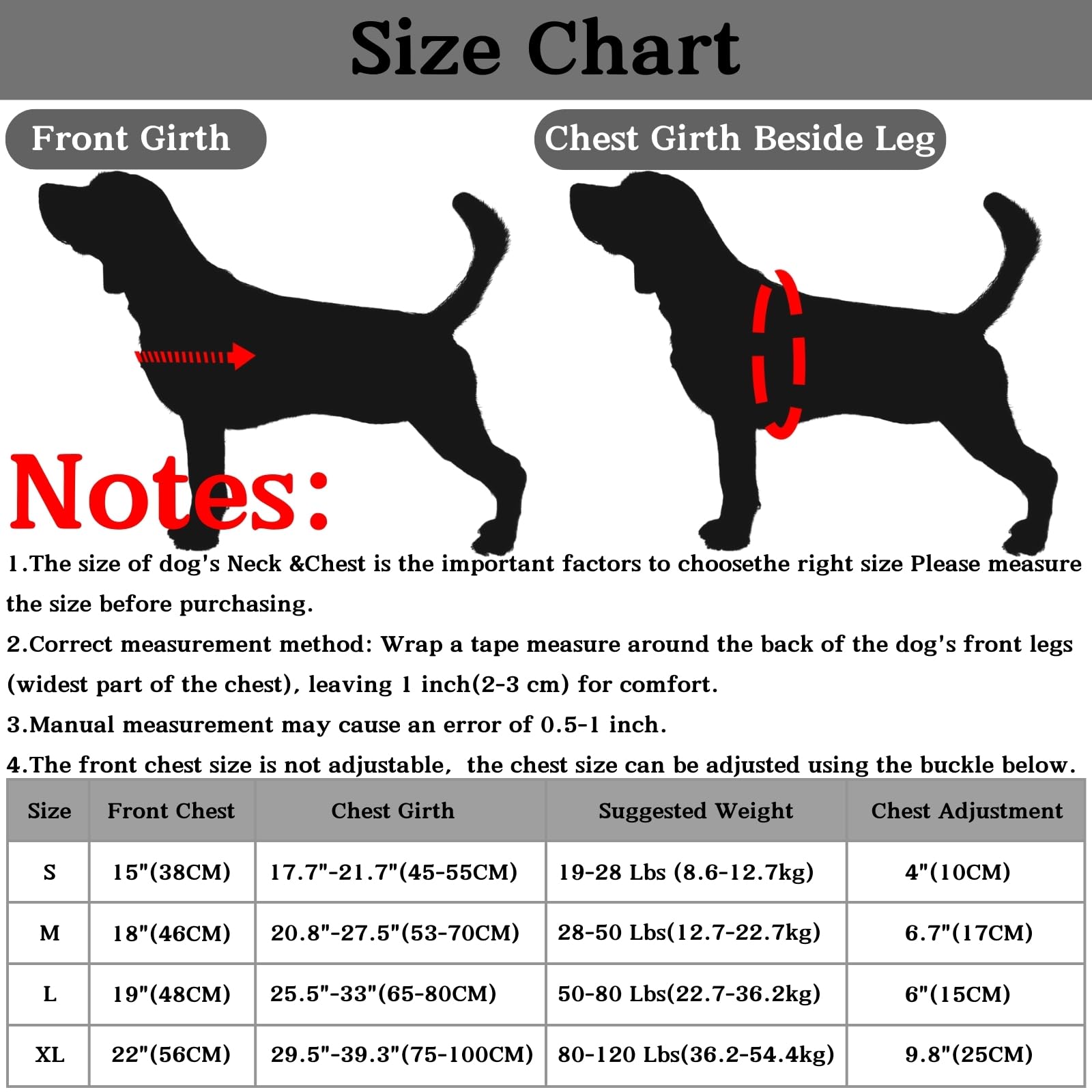 QIFBYFB No Pull Dog Harness for Medium Large Dog, Reflective Escape Proof Adjustable No Pulling Dog Harness, Dog Harness Red L