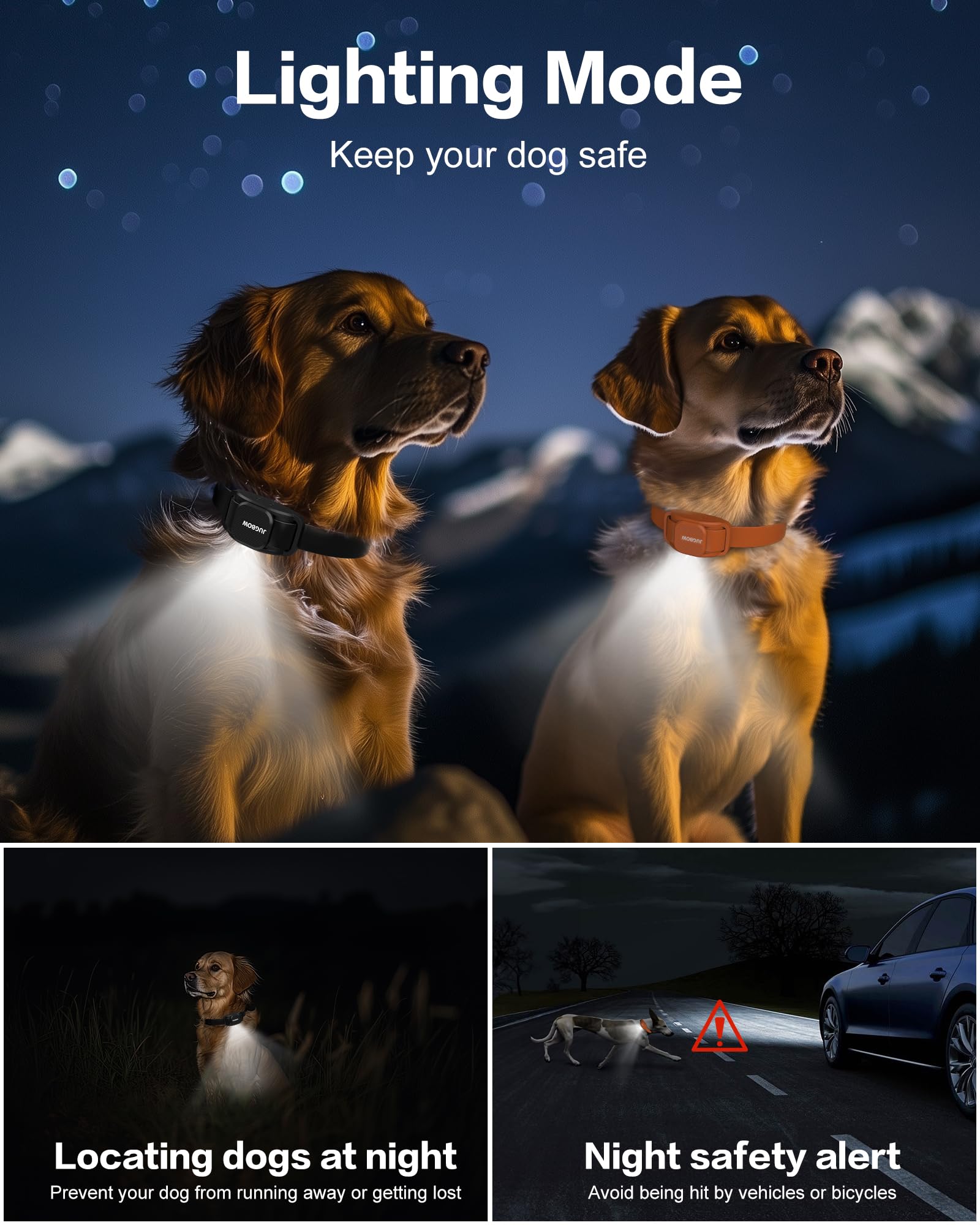 Jugbow Dog Training Collar 2 Dogs - 4200Ft Dog Collar With Remote For Small Medium Large Dogs, Led Light Electric Collar With Be