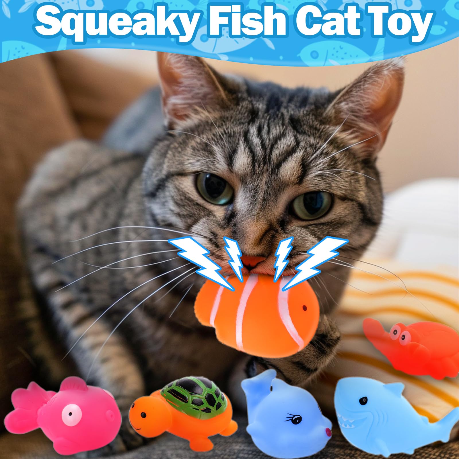 Baborui Cat Pool Toy With Fish-Water Cat Toys, Portable Cat Pool Toy, Cat Water Toys For Bored Indoor Cats, Interactive Cat Toys