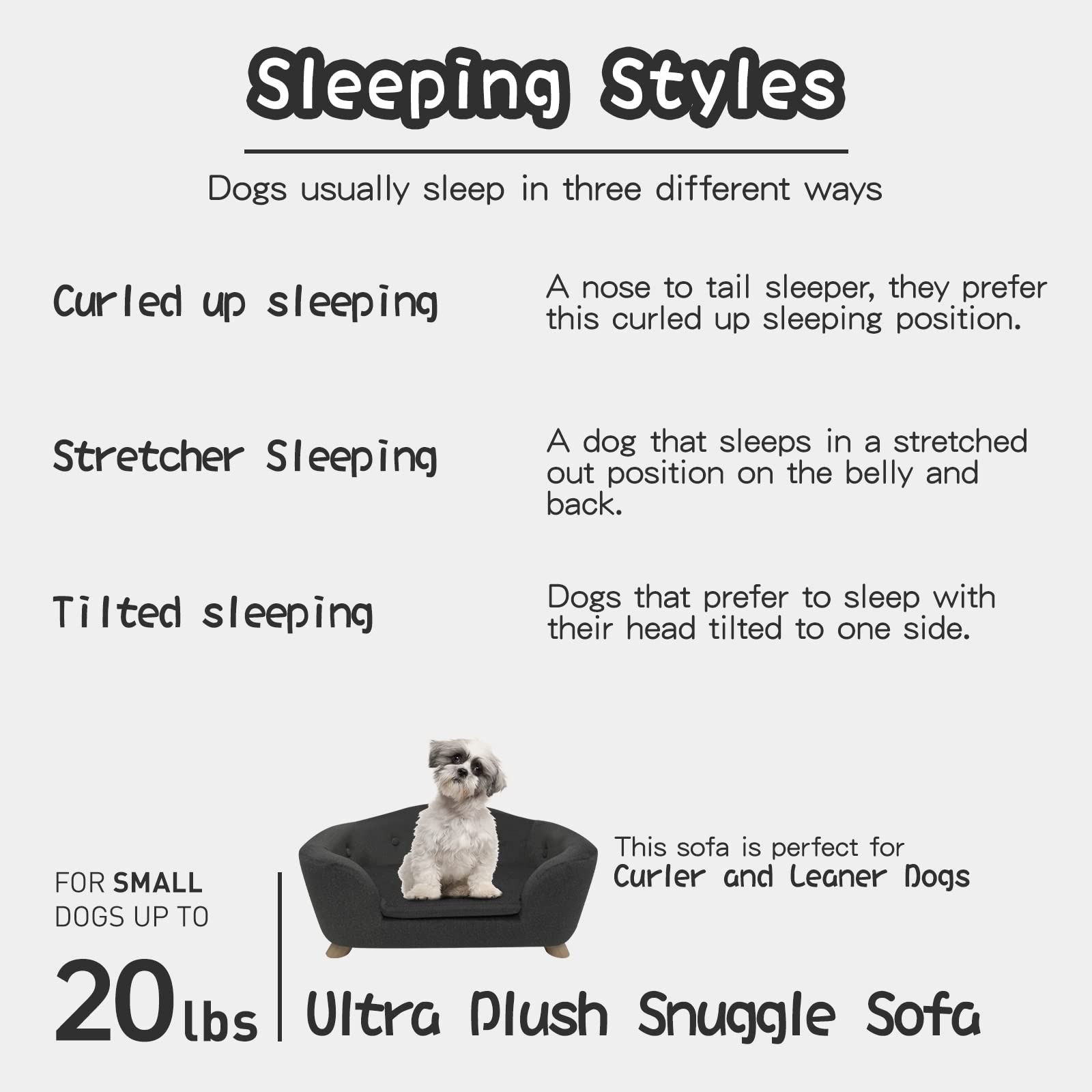 Shavi Pet Sofa Dog Couch For Small Pet Dog And Cats, Low Back Lounging Bed With Velvet Modern Cat Couch Easy-To-Clean(Deep Grey)