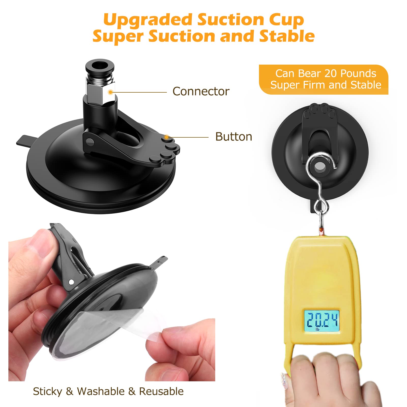 Hosfroll Cat Toys, 2 Pack 3 In 1 Interactive Cat Toy For Indoor Cats With Sticky Super Suction Cup Detachable 10 Pcs Replacement