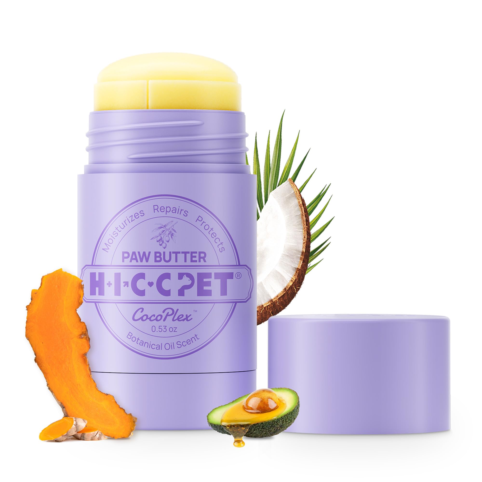 Hicc Pet Dog Paw Balm 0.53 Oz For Dogs & Cats, Soothing Paw Balm Dogs Lick Safe, Moisturizing And Healing Dry Cracked Paws Cat P