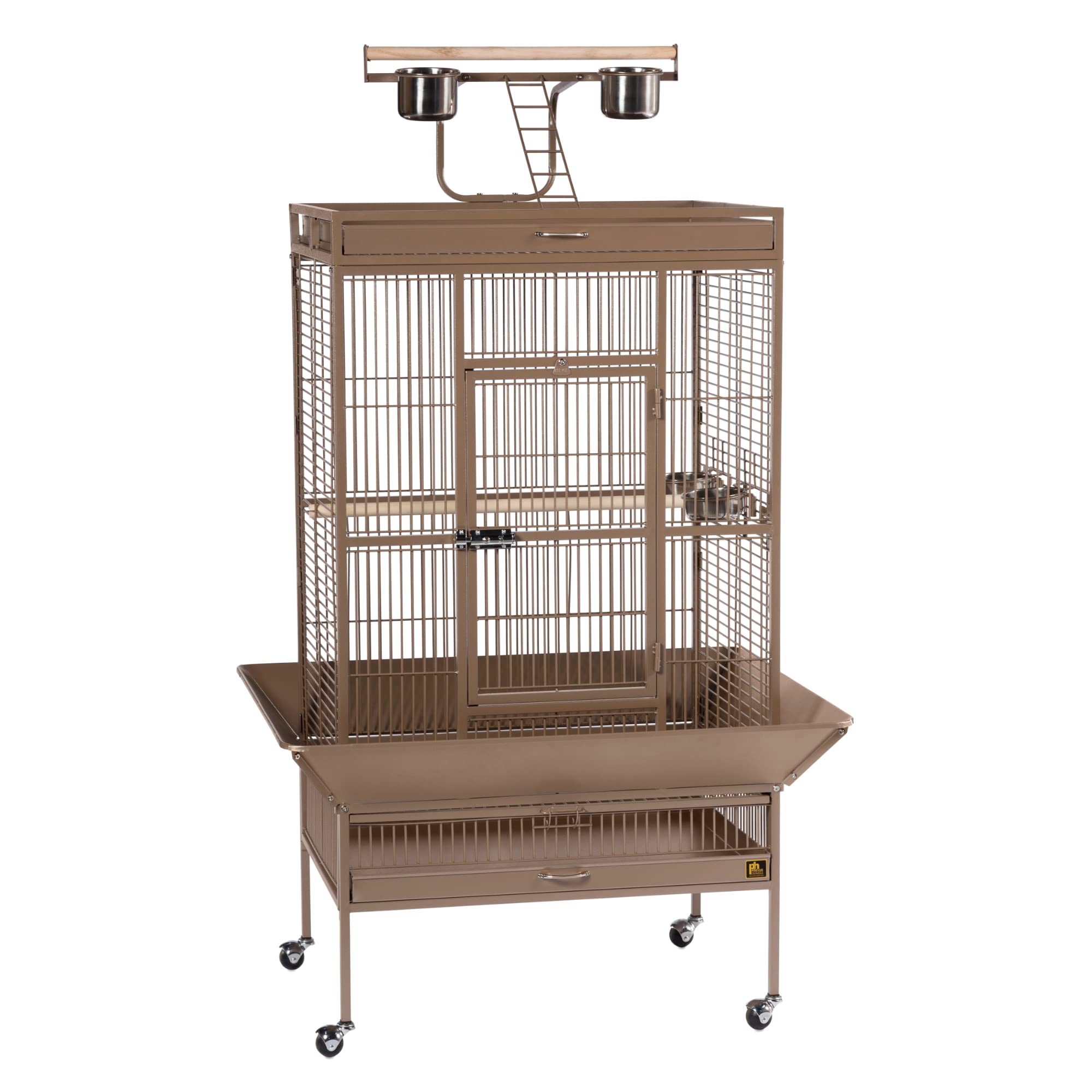 Prevue Hendryx Pet Products Wrought Iron Select Bird Cage 3153Coco, Coco Brown, 30-Inch By 22-Inch By 63-Inch