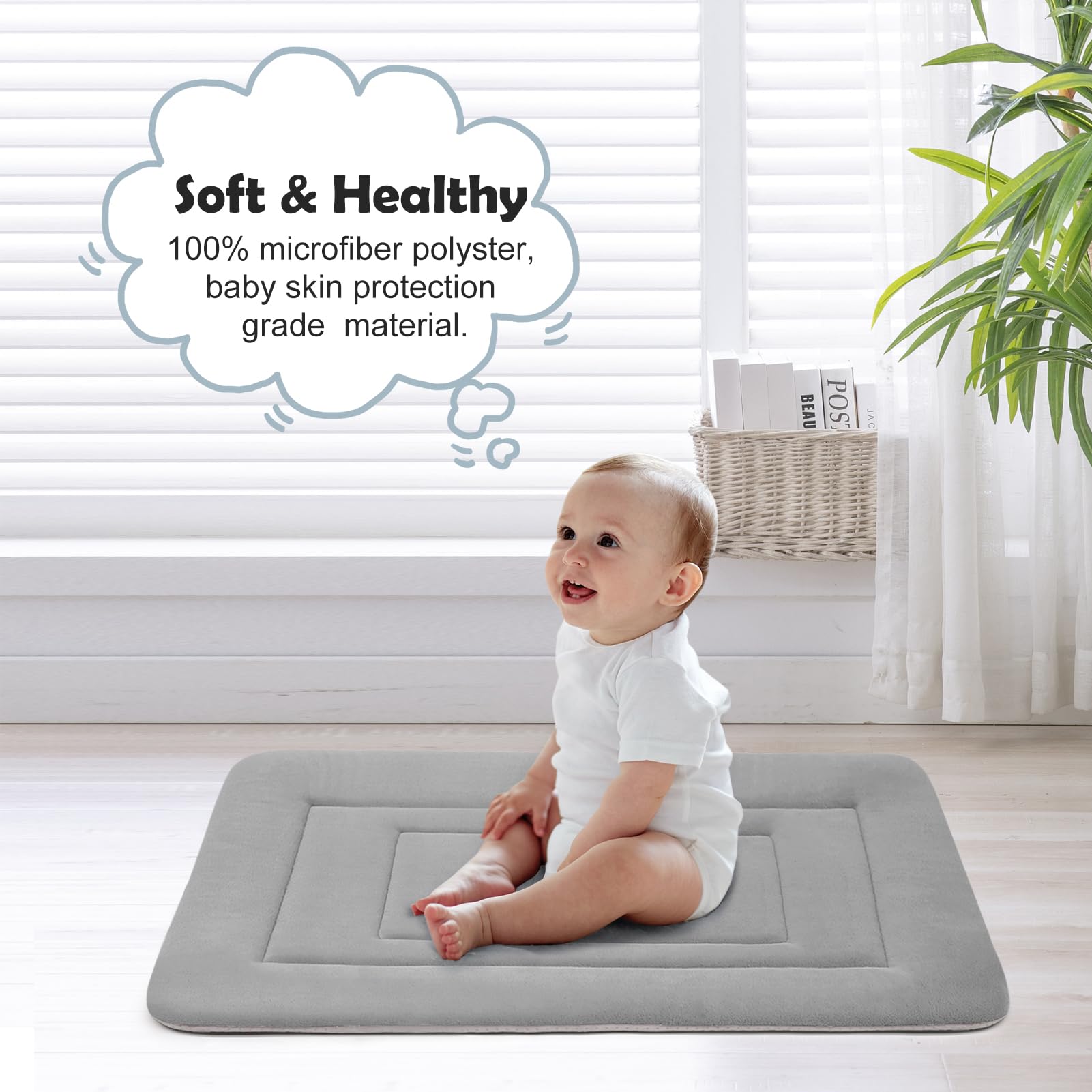 Joicyco Dog Bed Soft Dog Crate Bed Pad Mat, 36 In Non Slip Bottom Washable Dog Beds For Medium And Large Dogs, Pet Bed Mattress