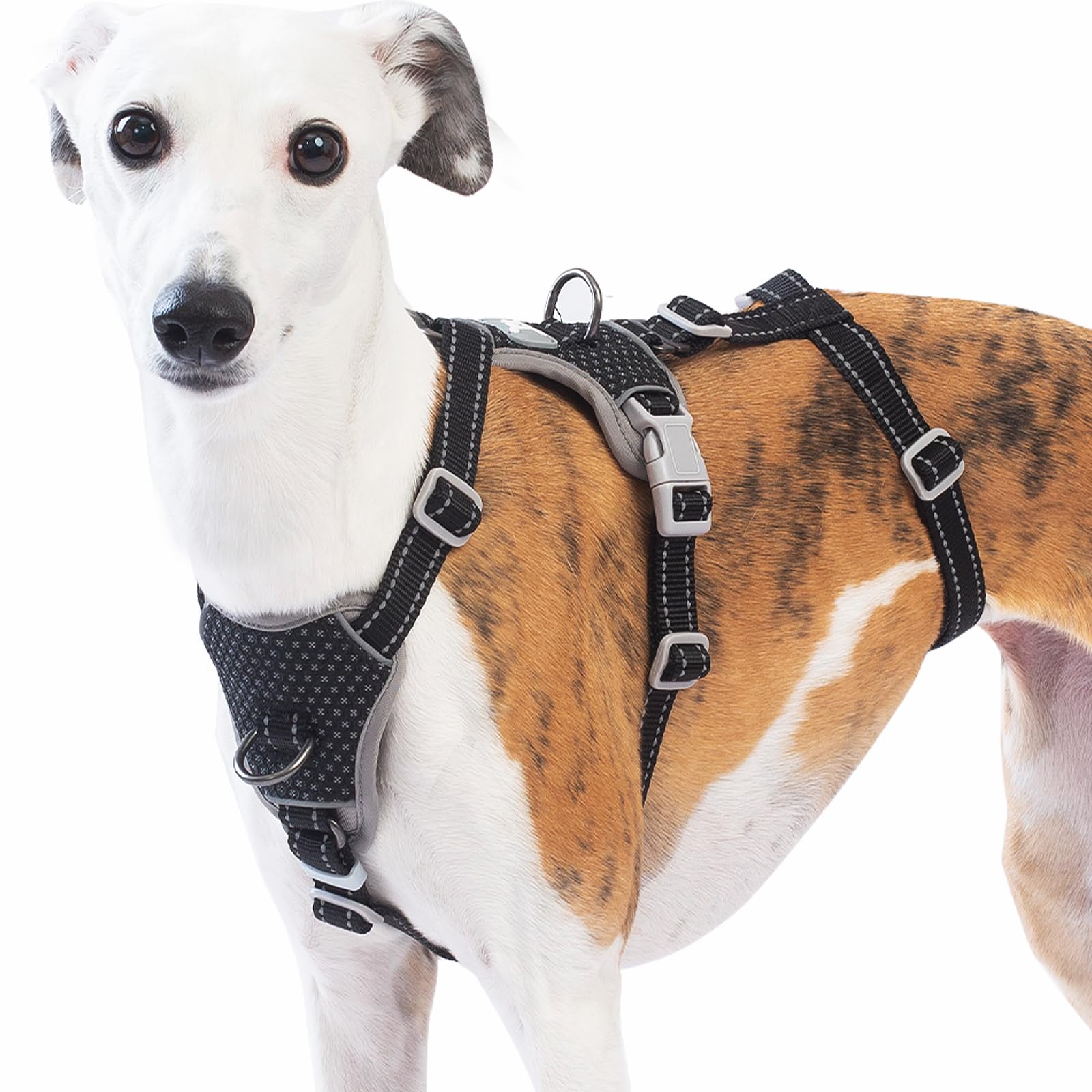 Huntboo Escape Proof Dog Harness - No Pull, No Slip, Fully Reflective, Adjustable 7-Point Design for Small, Medium, and Large Do