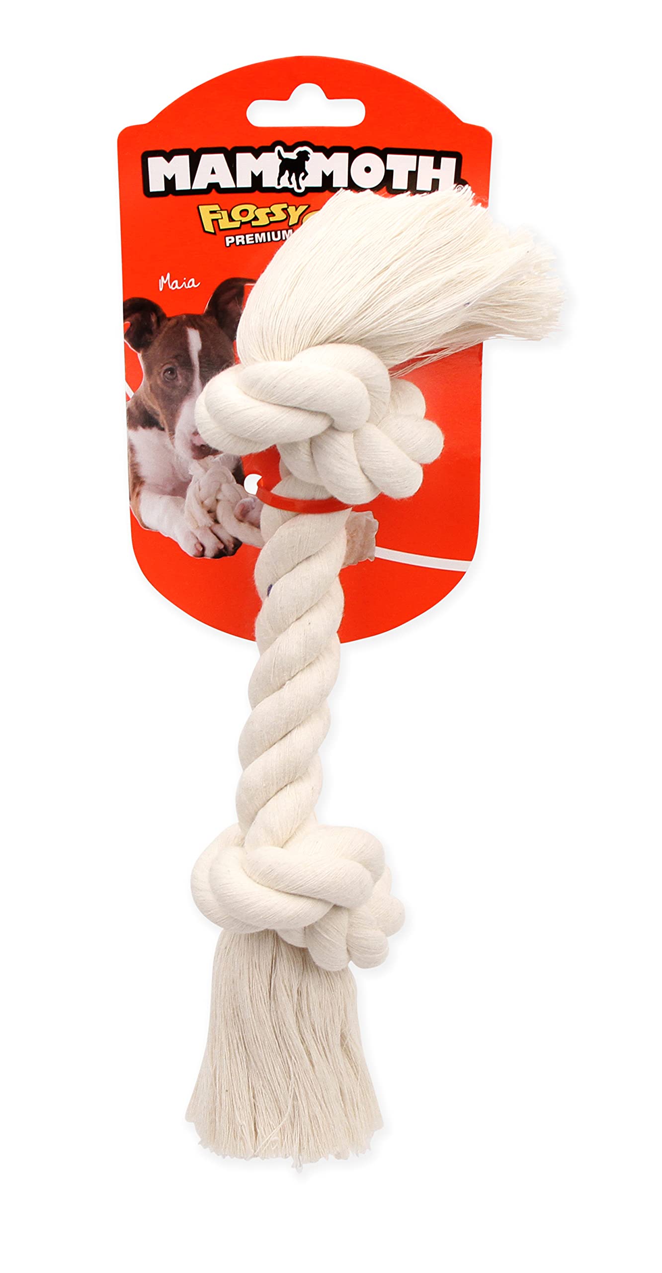 FLOSSY CHEWS COTTON ROPE BONE DOG TOY