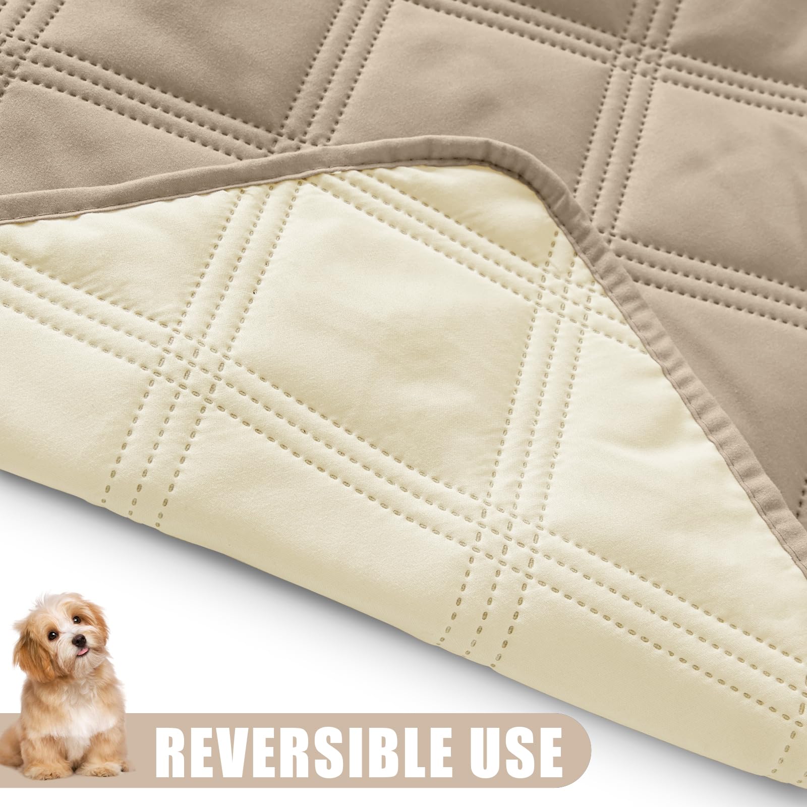 Smiry Waterproof Dog Bed Cover Blanket 40x80, Soft Reversible Pet Blanket, Washable Leakproof Cats Dogs Couch Cover for Sofa, Co