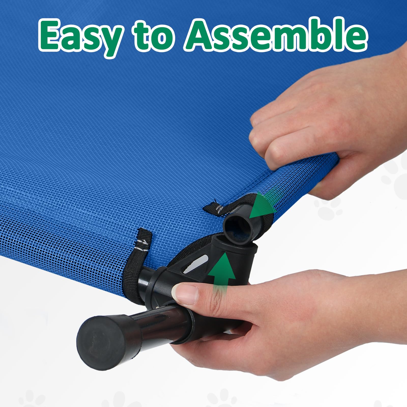 Kmfyzye Elevated Dog Bed Outdoor For Medium Dogs, Raised Dog Cot Bed Off The Ground With Breathable Mesh & Non Slip Feet, Lifted